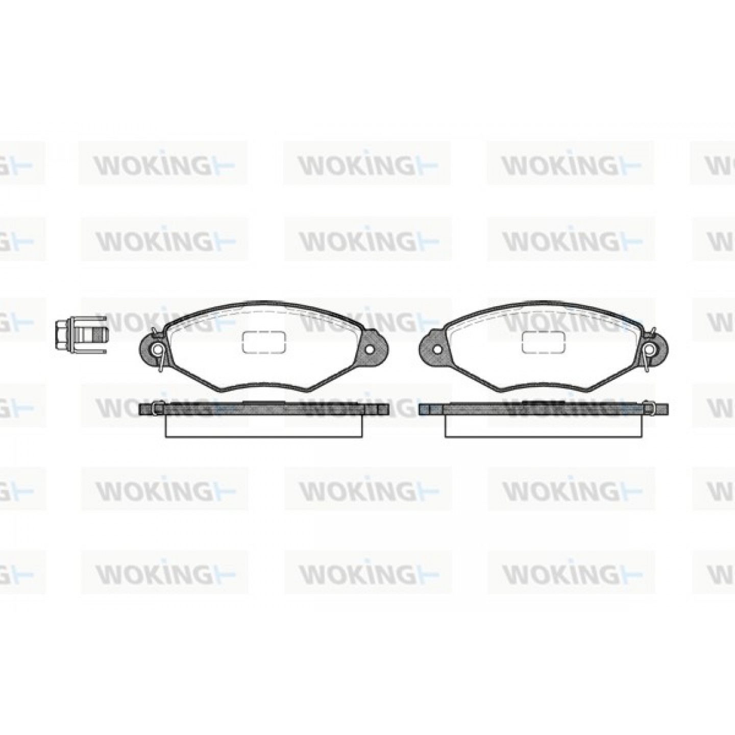 Kit pastiglie freno, Freno a disco WOKING P7433.00