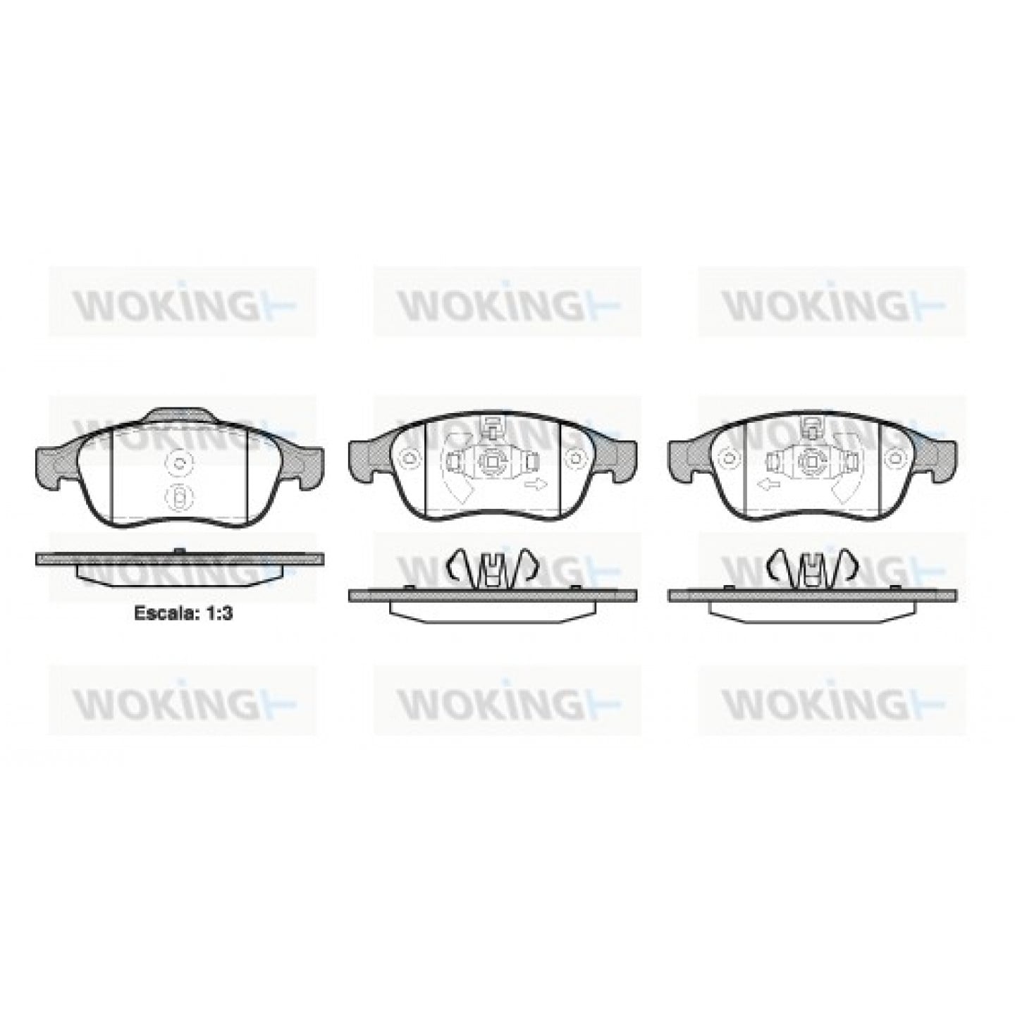 Kit pastiglie freno, Freno a disco WOKING P13483.10