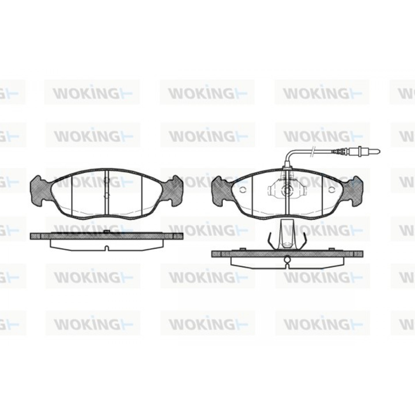 Kit de plaquettes de frein, frein à disque WOKING P5613.02