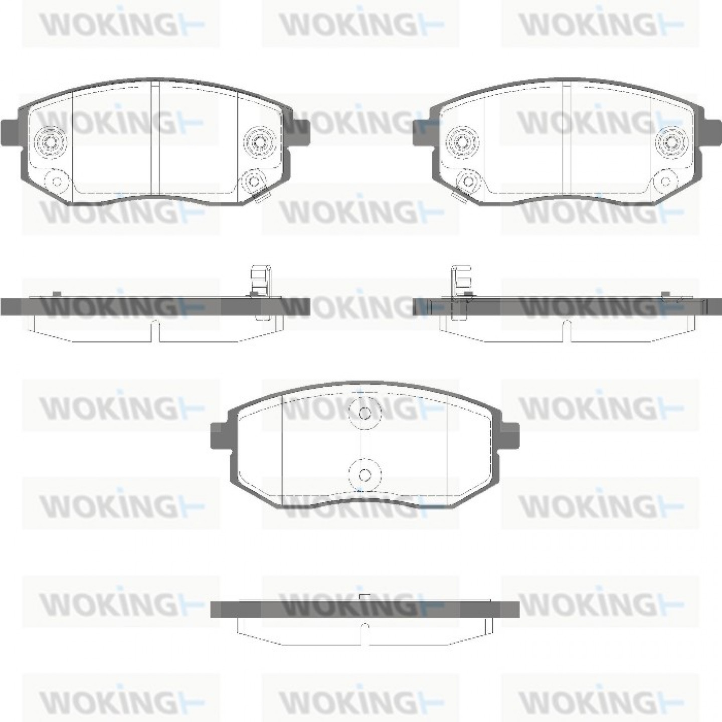Kit de plaquettes de frein, frein à disque WOKING P18813.02