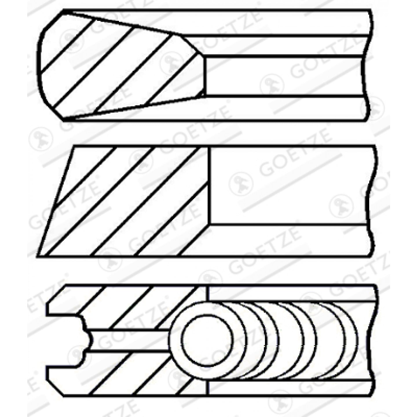 Sada pístních kroužků GOETZE ENGINE 08-427400-00