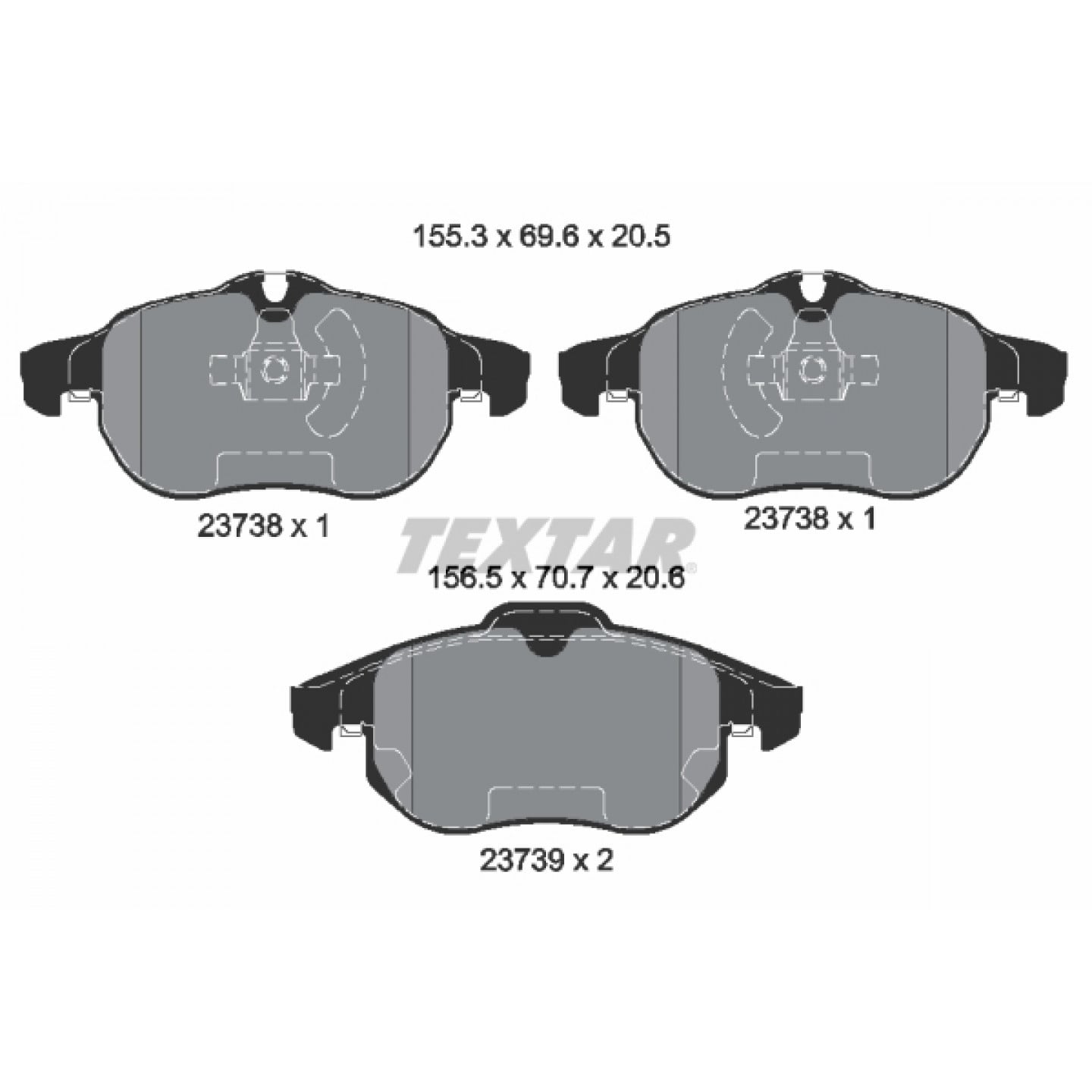 Bremseklodser TEXTAR 2373807