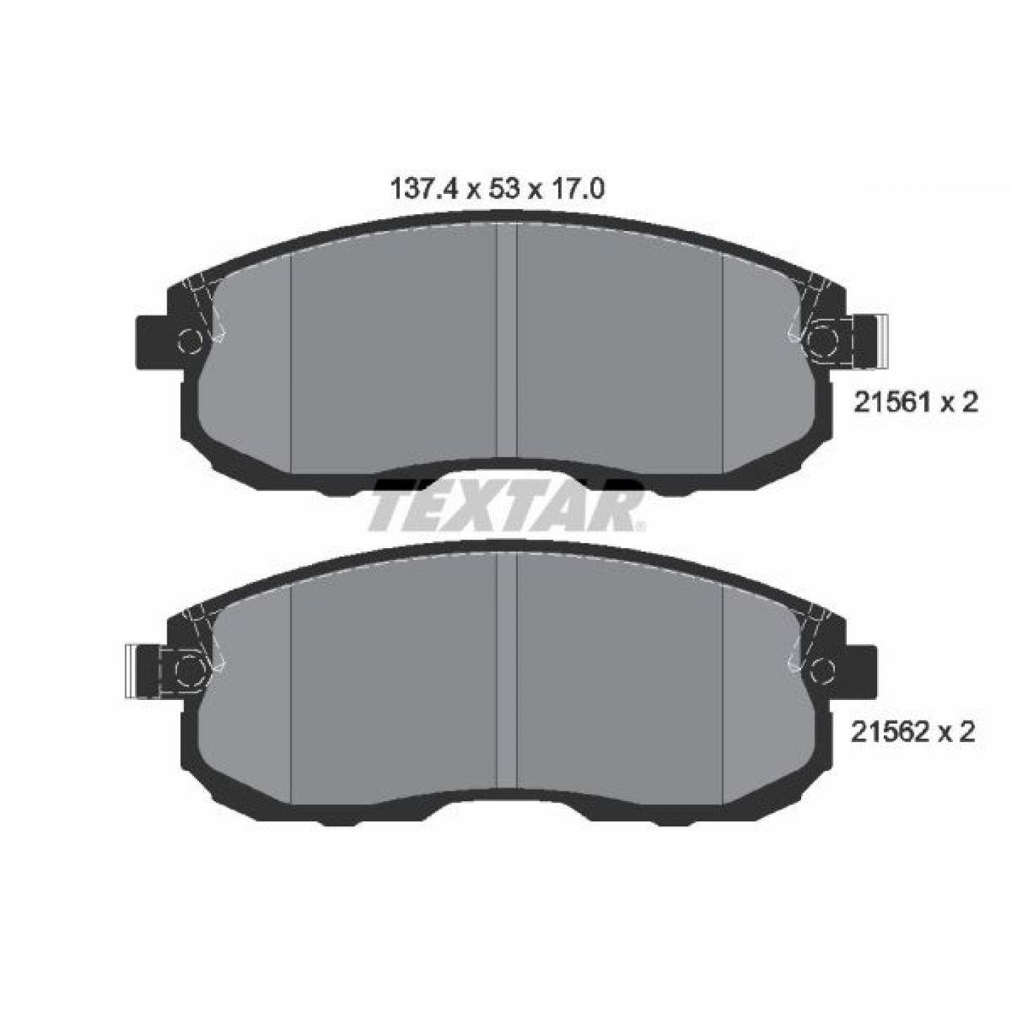 Bremseklodser TEXTAR 2156201