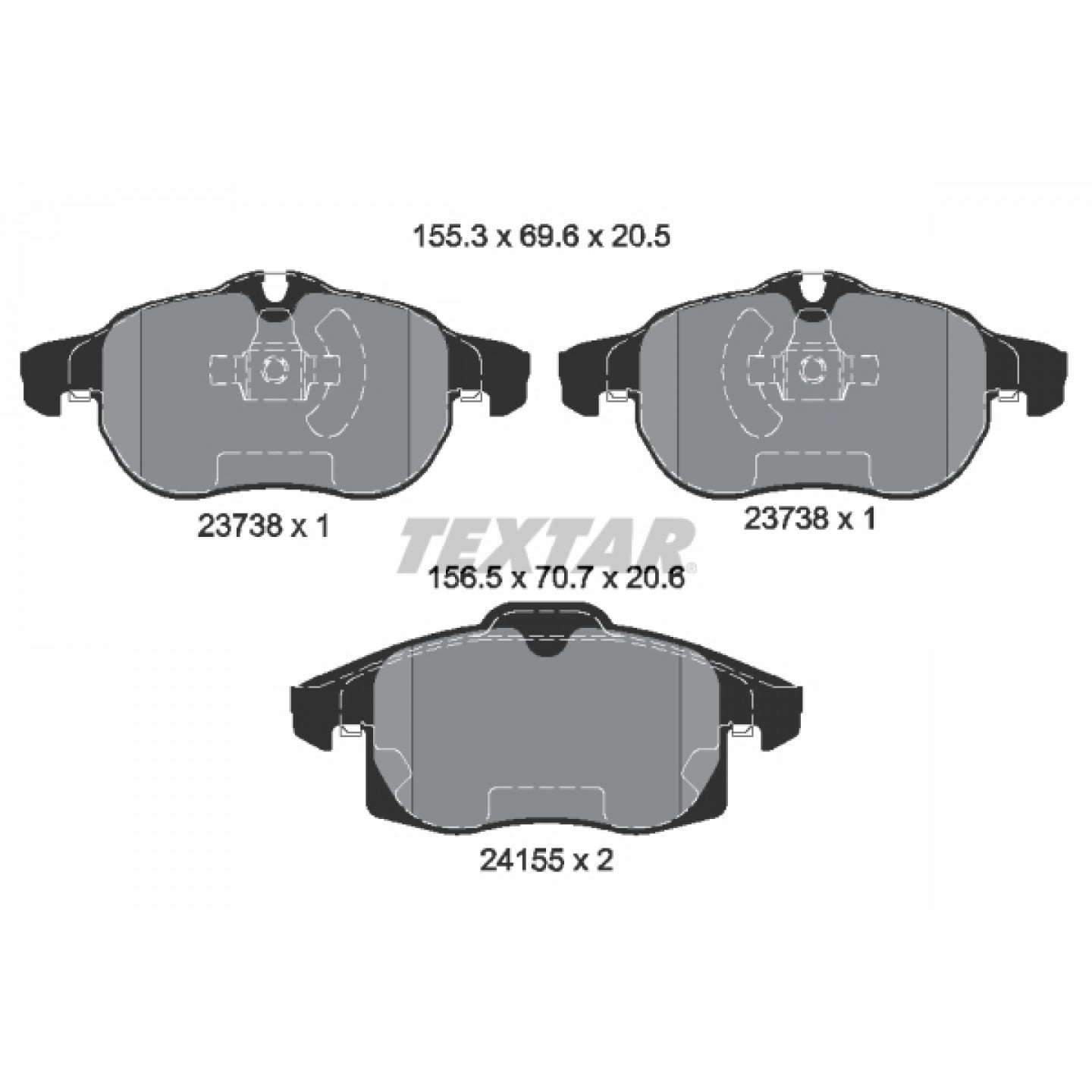 Bremseklodser TEXTAR 2415501