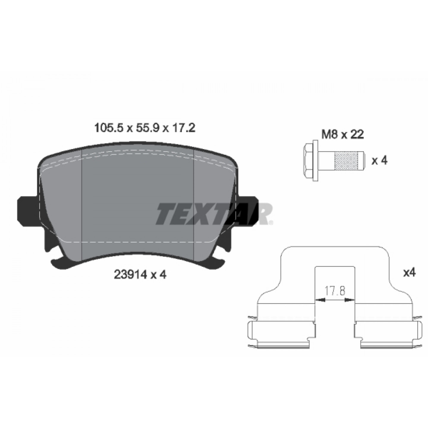 Bremseklodser TEXTAR 2391401