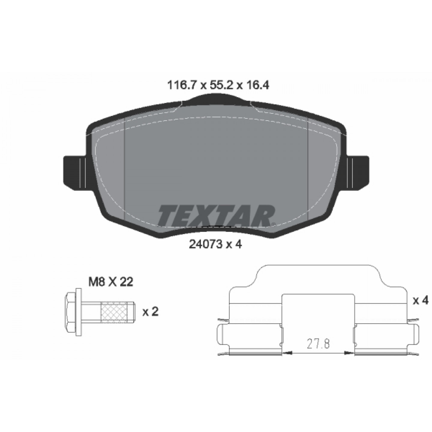 Bremseklodser TEXTAR 2407301