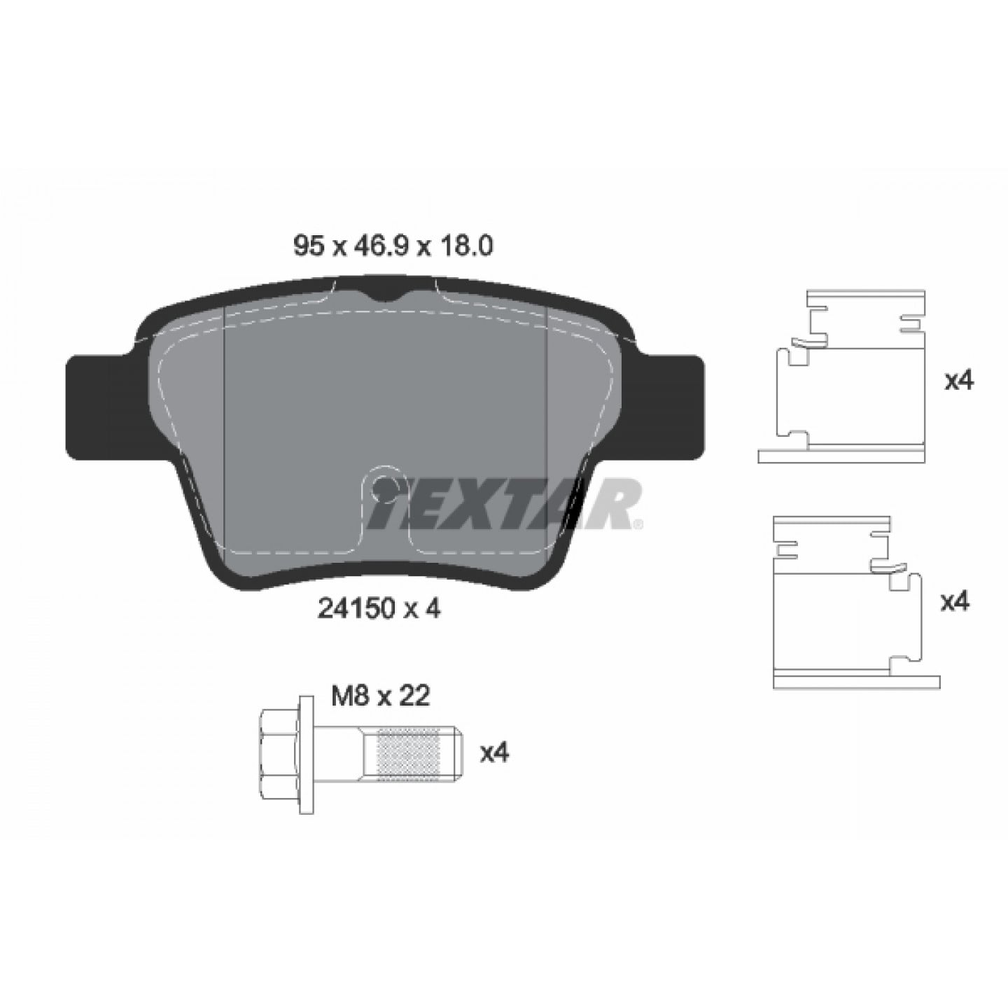 Bremseklodser TEXTAR 2415001