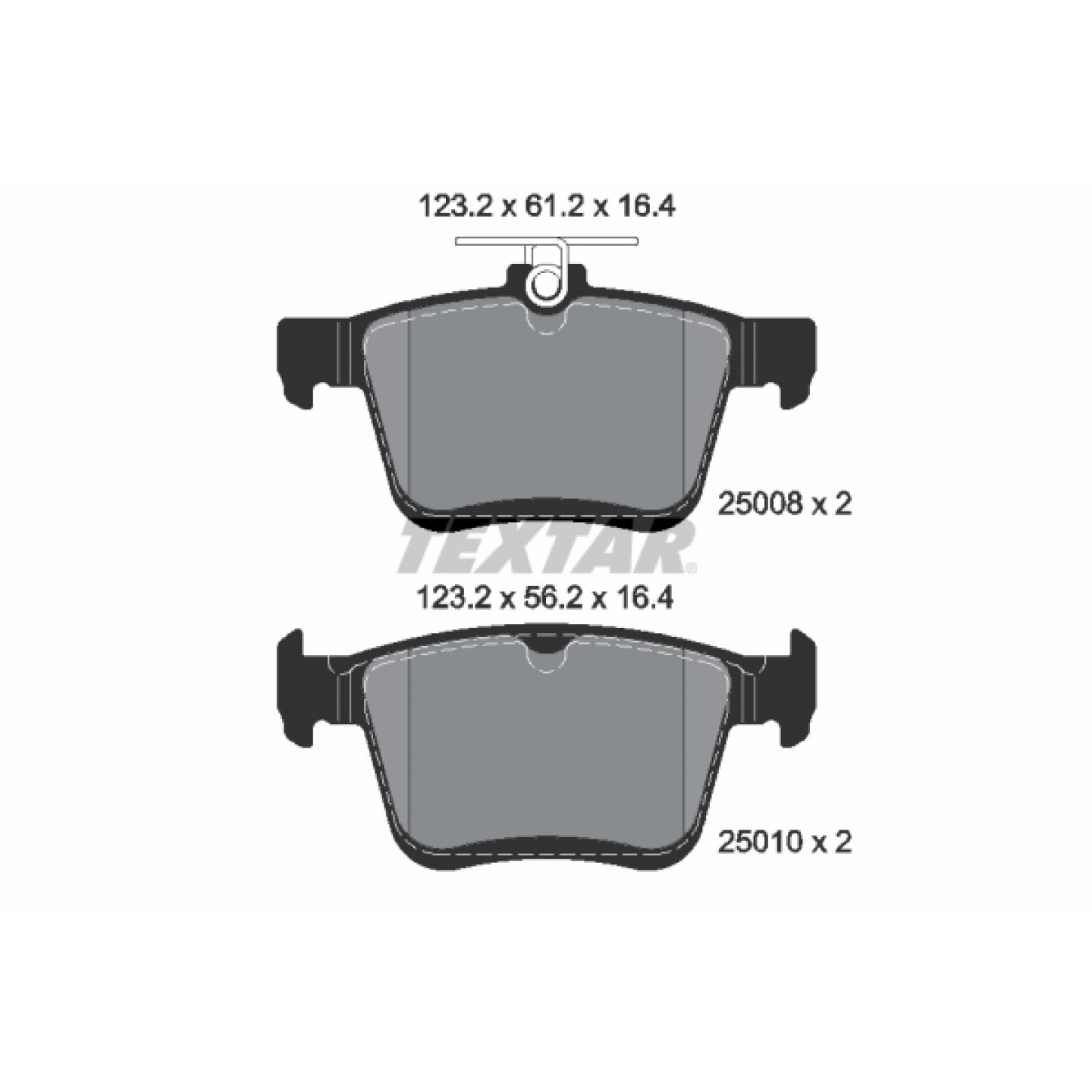 Bremseklodser TEXTAR 2500801