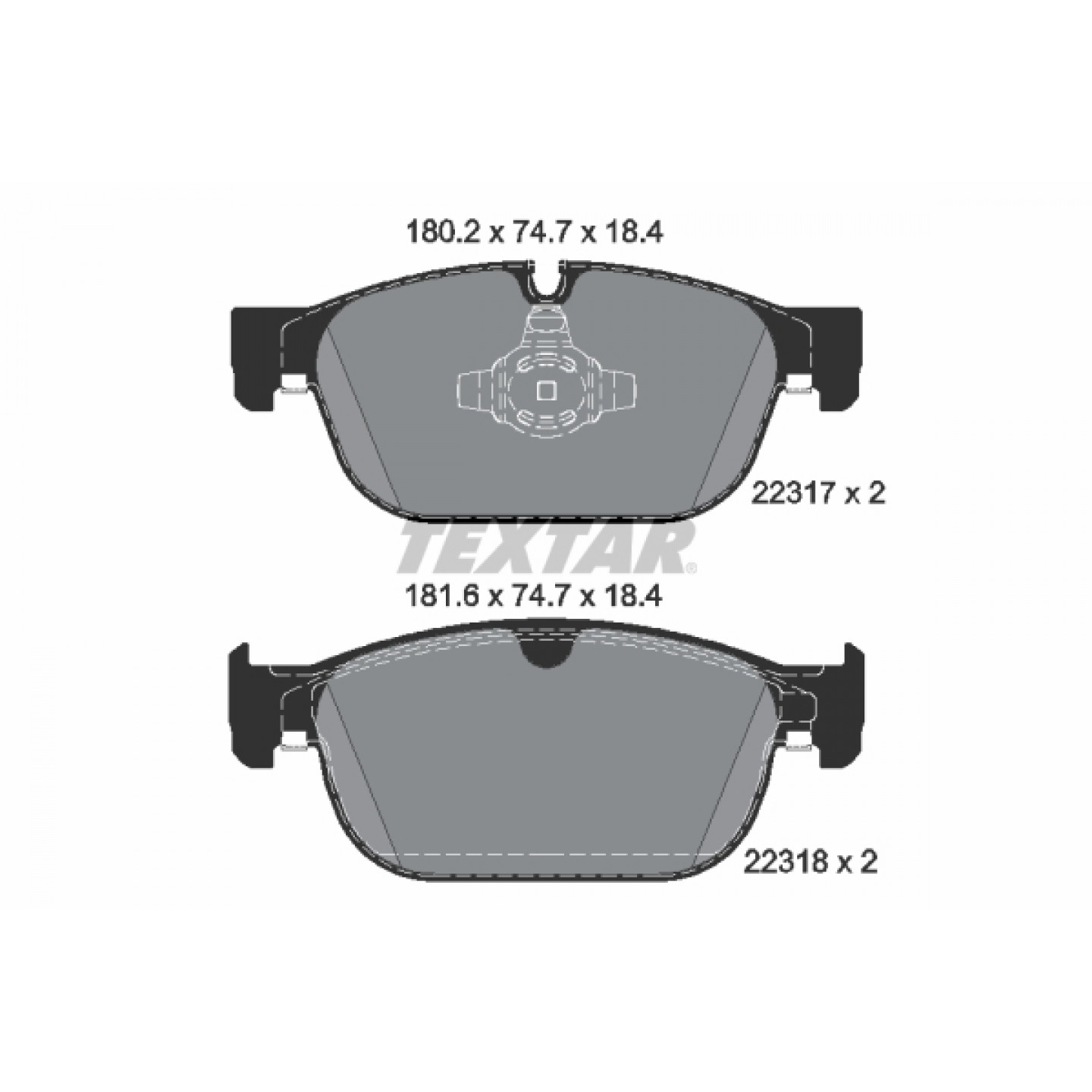 Bremseklodser TEXTAR 2231701