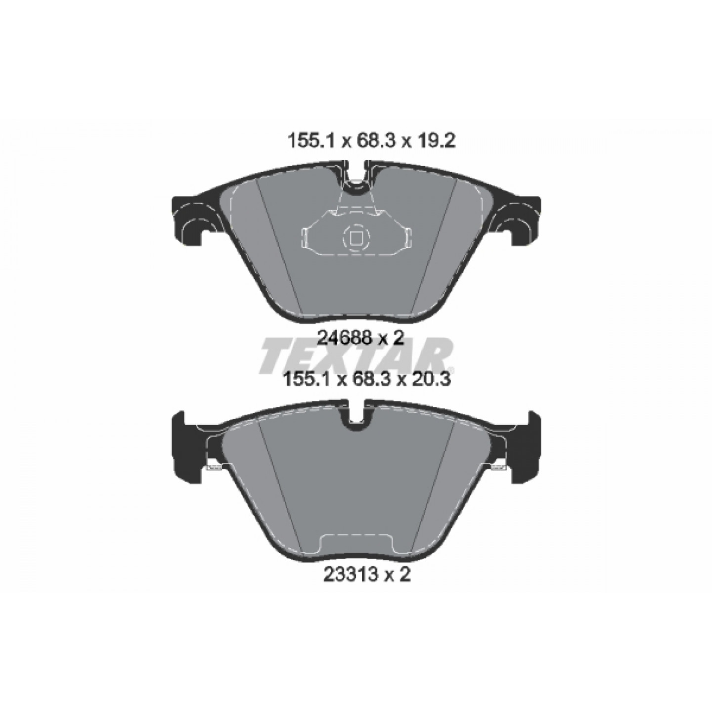 Kit pastiglie freno, Freno a disco TEXTAR 2468801