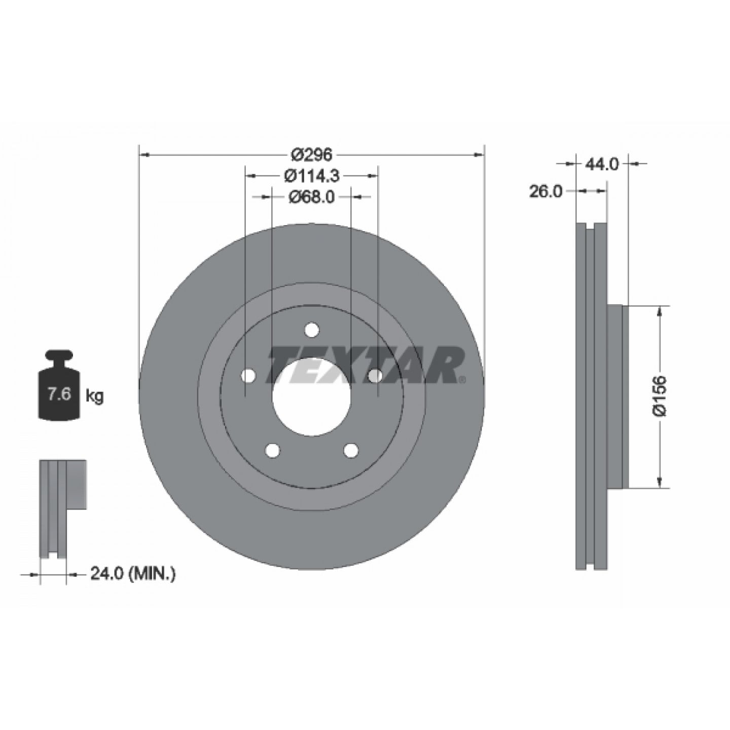 Bremsscheibe TEXTAR 92285905