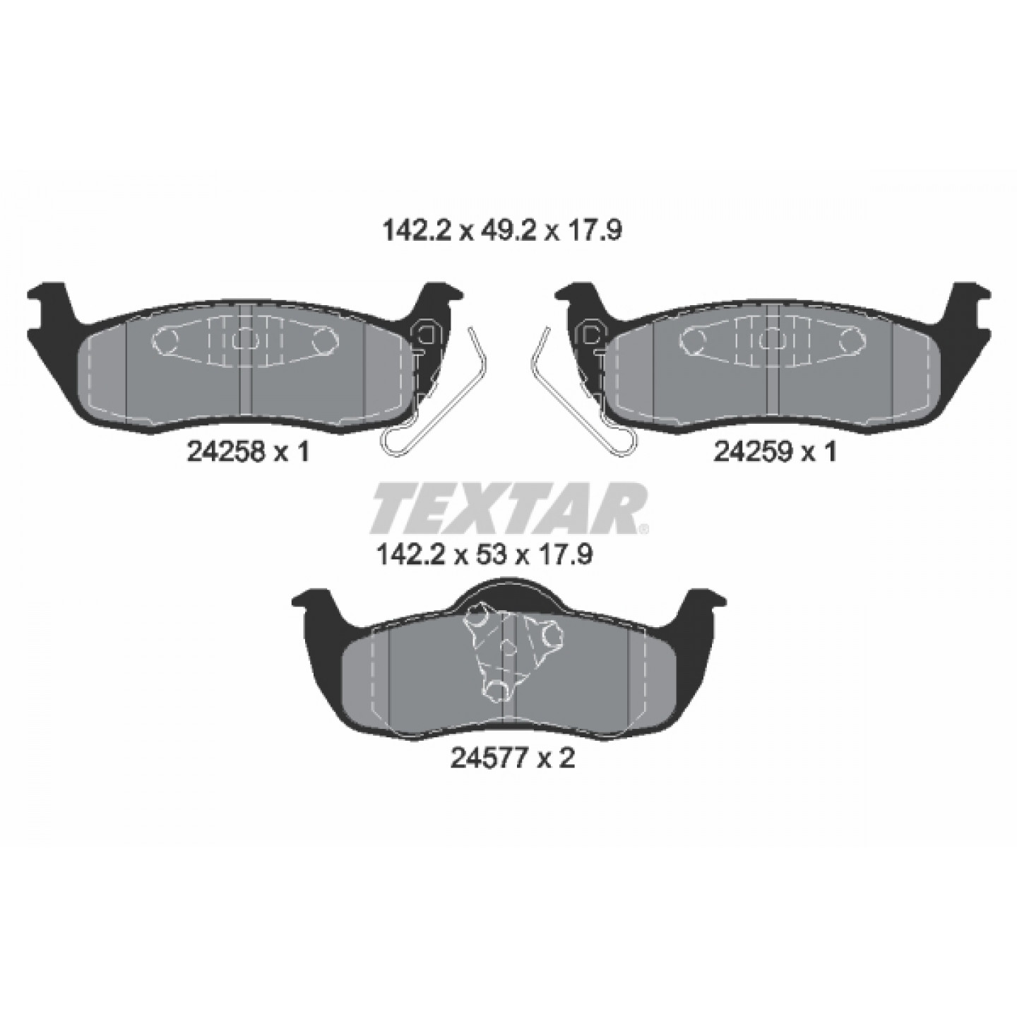 Bremseklodser TEXTAR 2425801