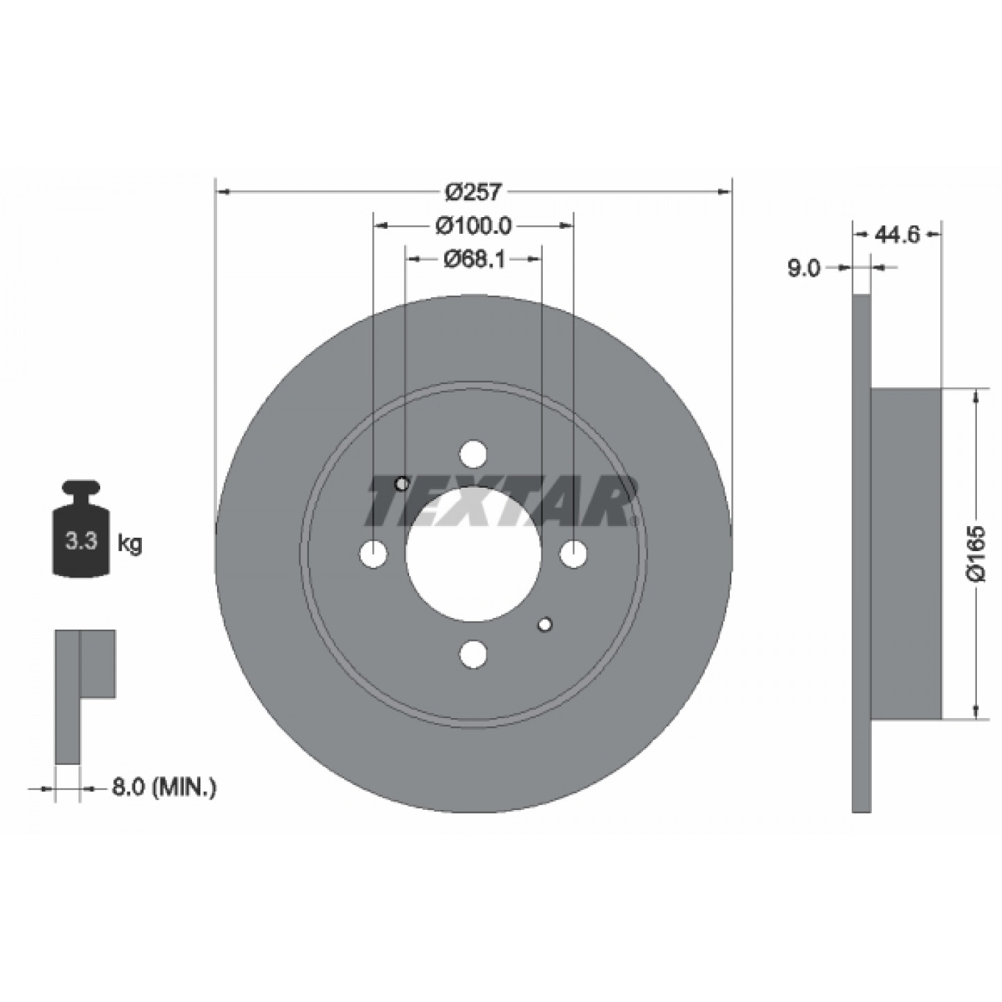 Bremsscheibe TEXTAR 92079900