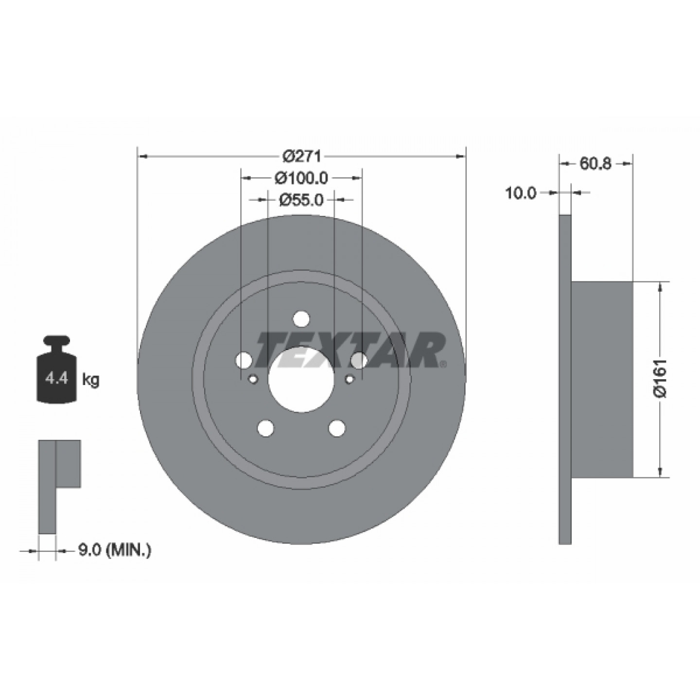 Bremsscheibe TEXTAR 92126503