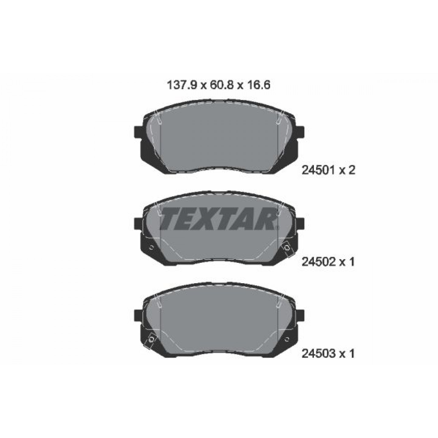 Bremseklodser TEXTAR 2450101