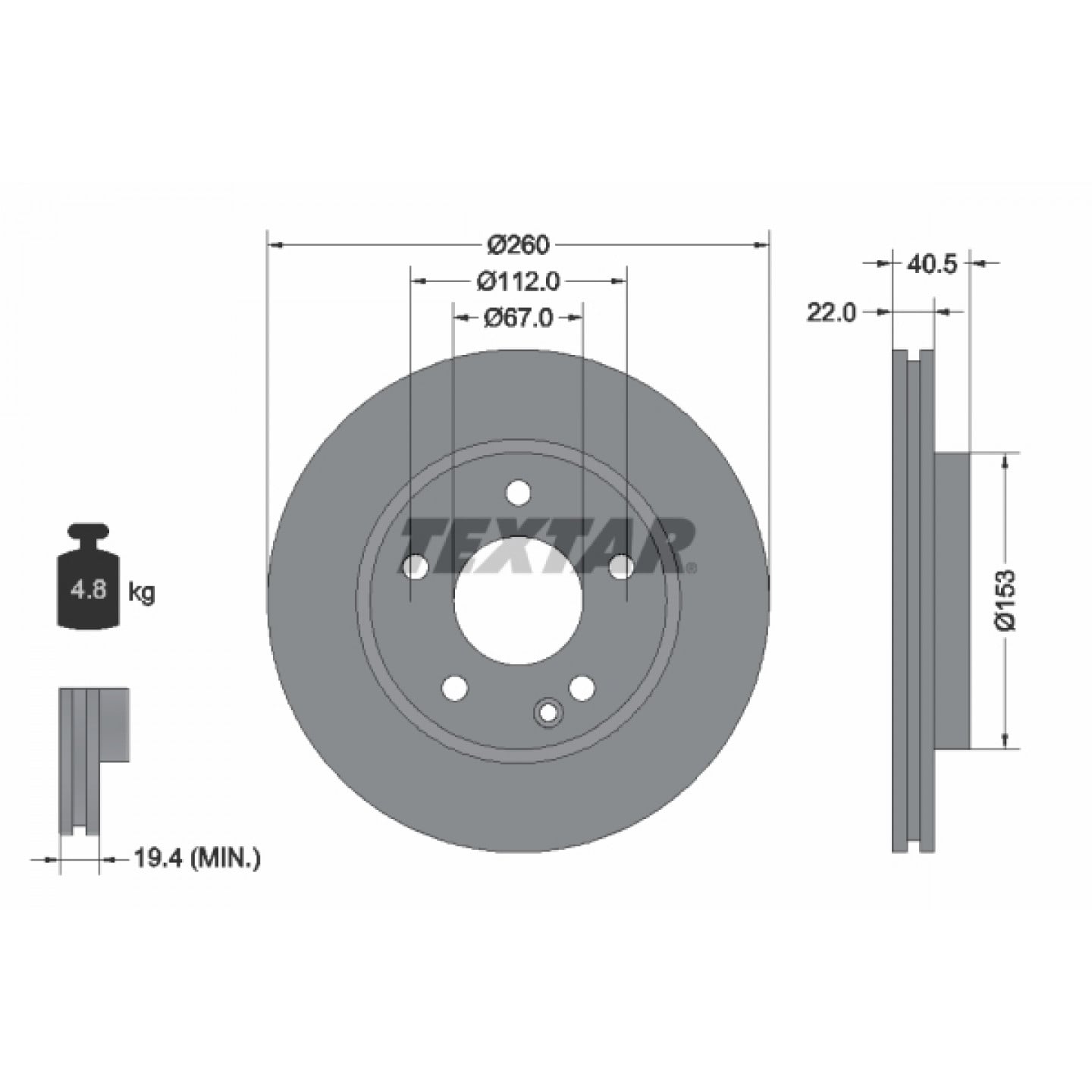 Bremsscheibe TEXTAR 92091303