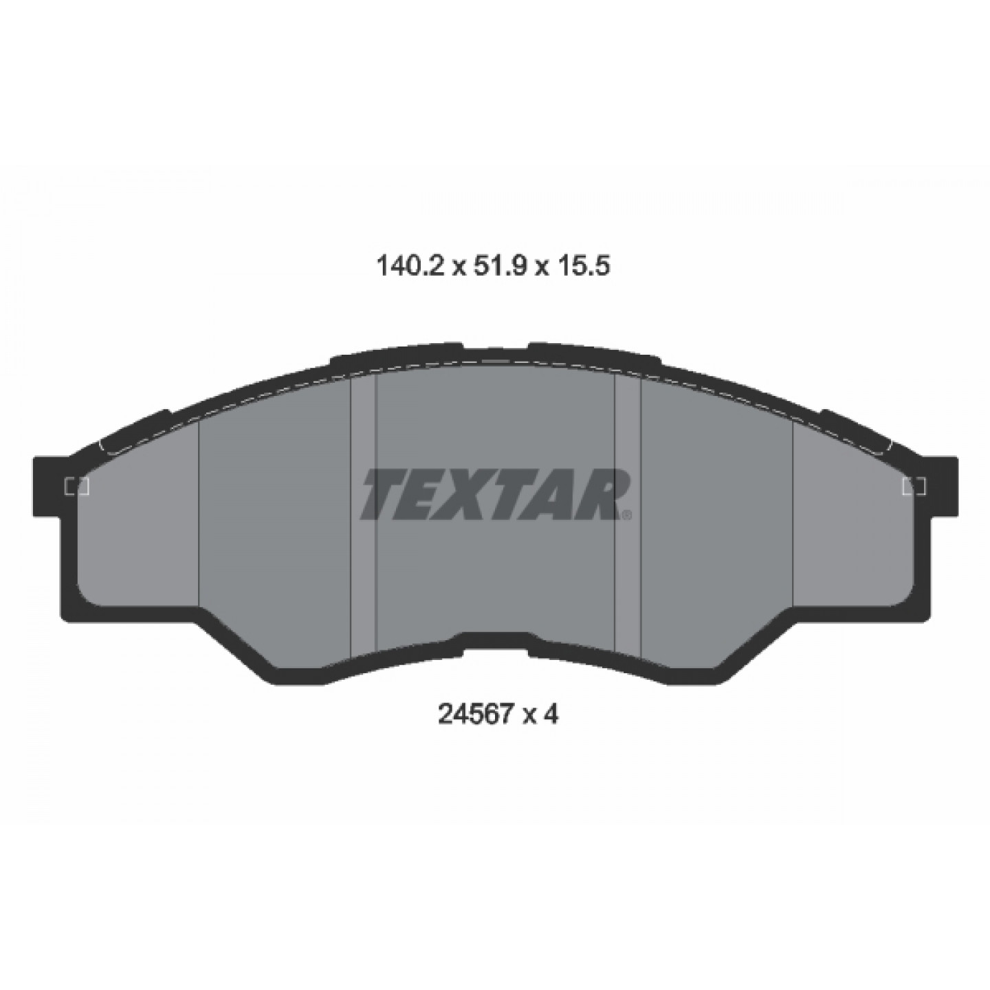 Bremseklodser TEXTAR 2456701