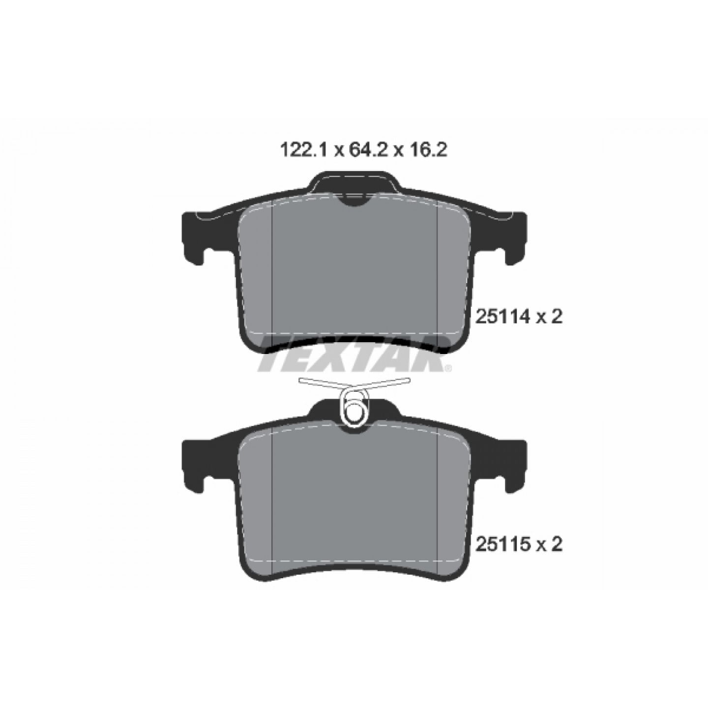 Bremseklodser TEXTAR 2511401
