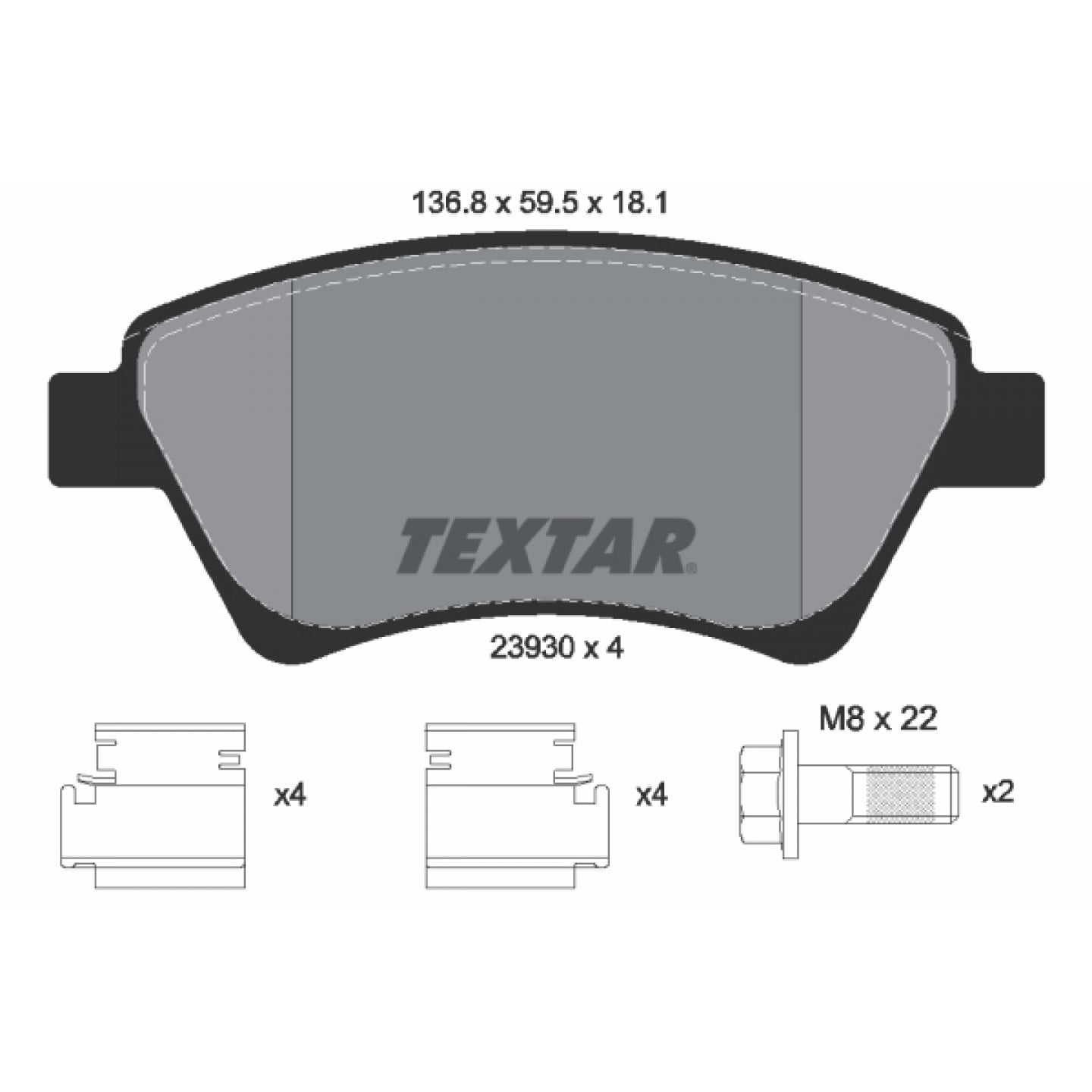 Bremseklodser TEXTAR 2393001