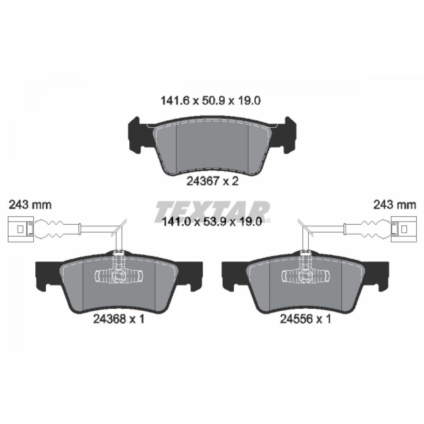 Bremseklodser TEXTAR 2436701