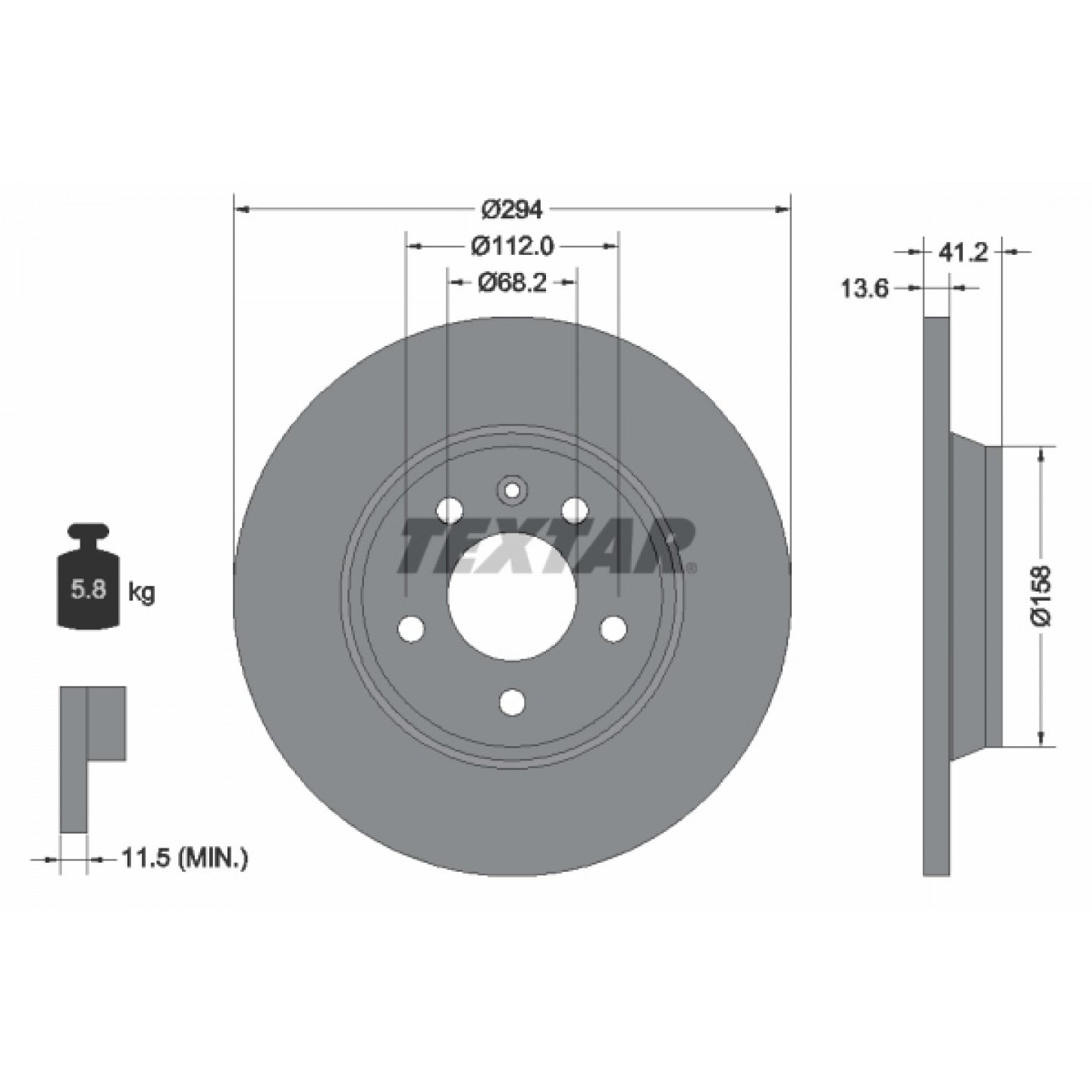 Bremsscheibe TEXTAR 92098103