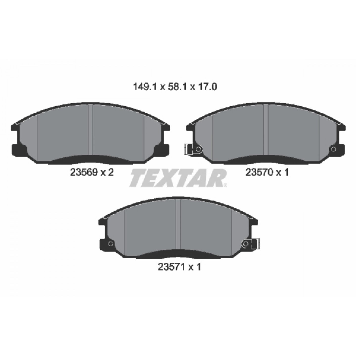 Bremseklodser TEXTAR 2356901