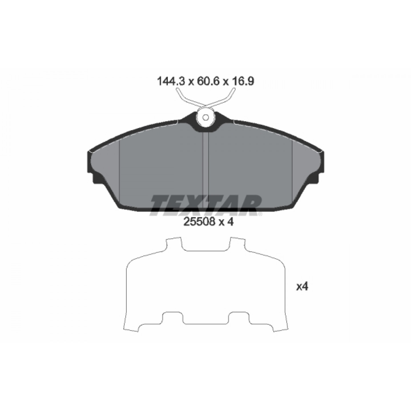 Bremseklodser TEXTAR 2550801