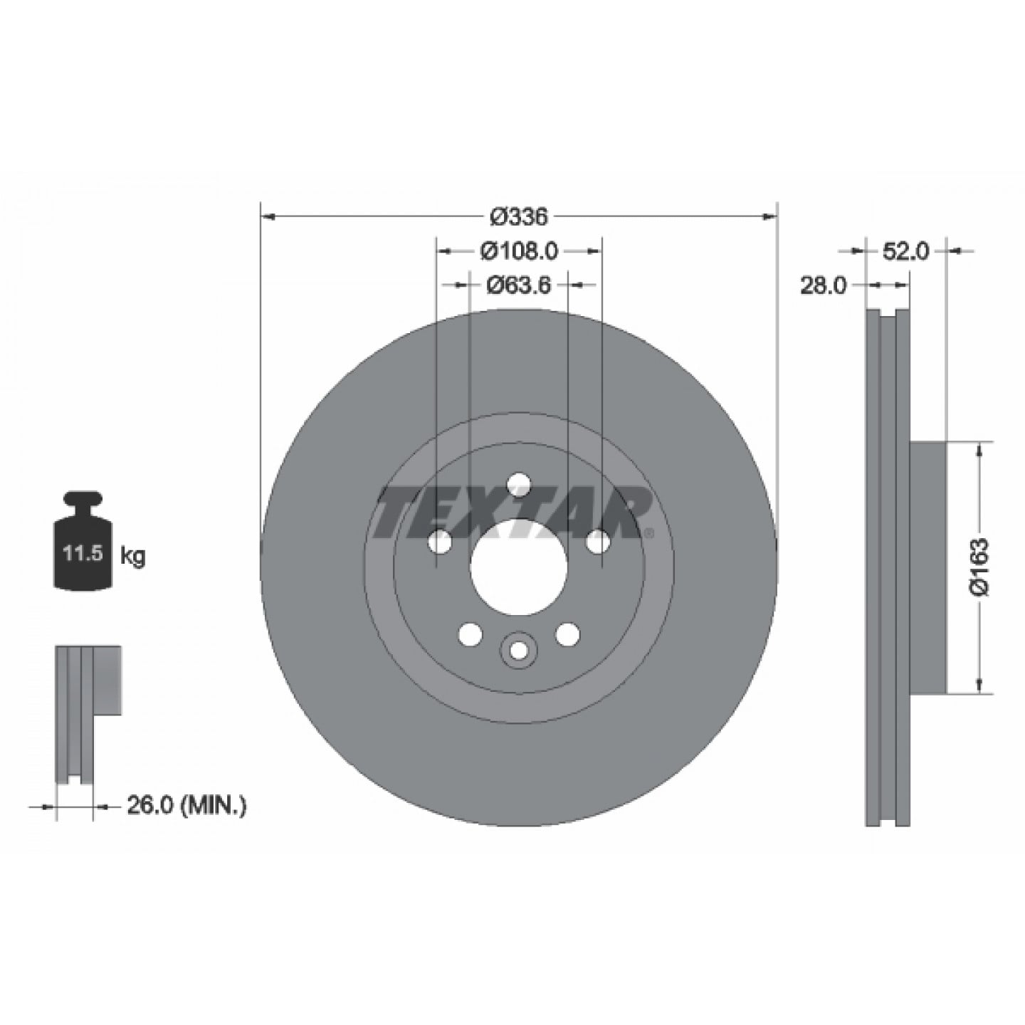 Bremsscheibe TEXTAR 92168203