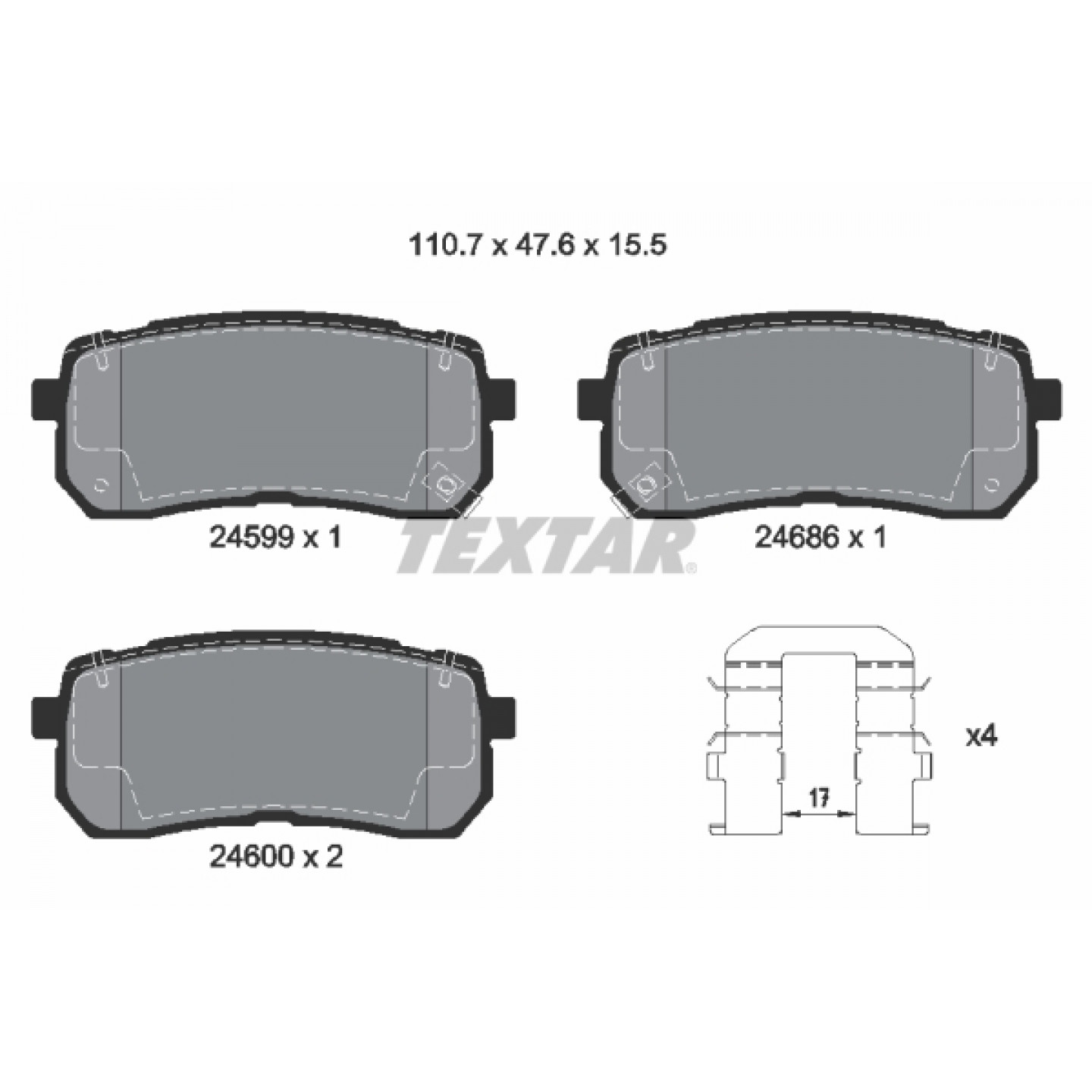 Bremseklodser TEXTAR 2459901