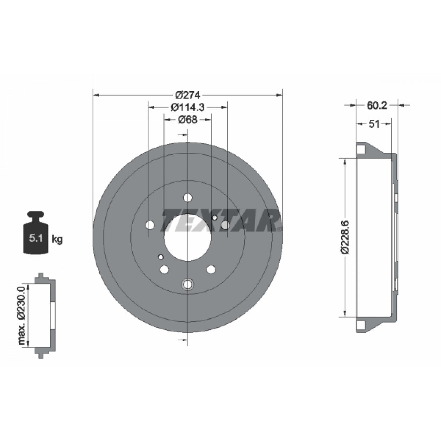 Sensore Usura Pastiglie Freno TEXTAR 98047600 | Lunghezza 1045 Mm | Ricambio Originale Per Freni A Disco Auto - 3