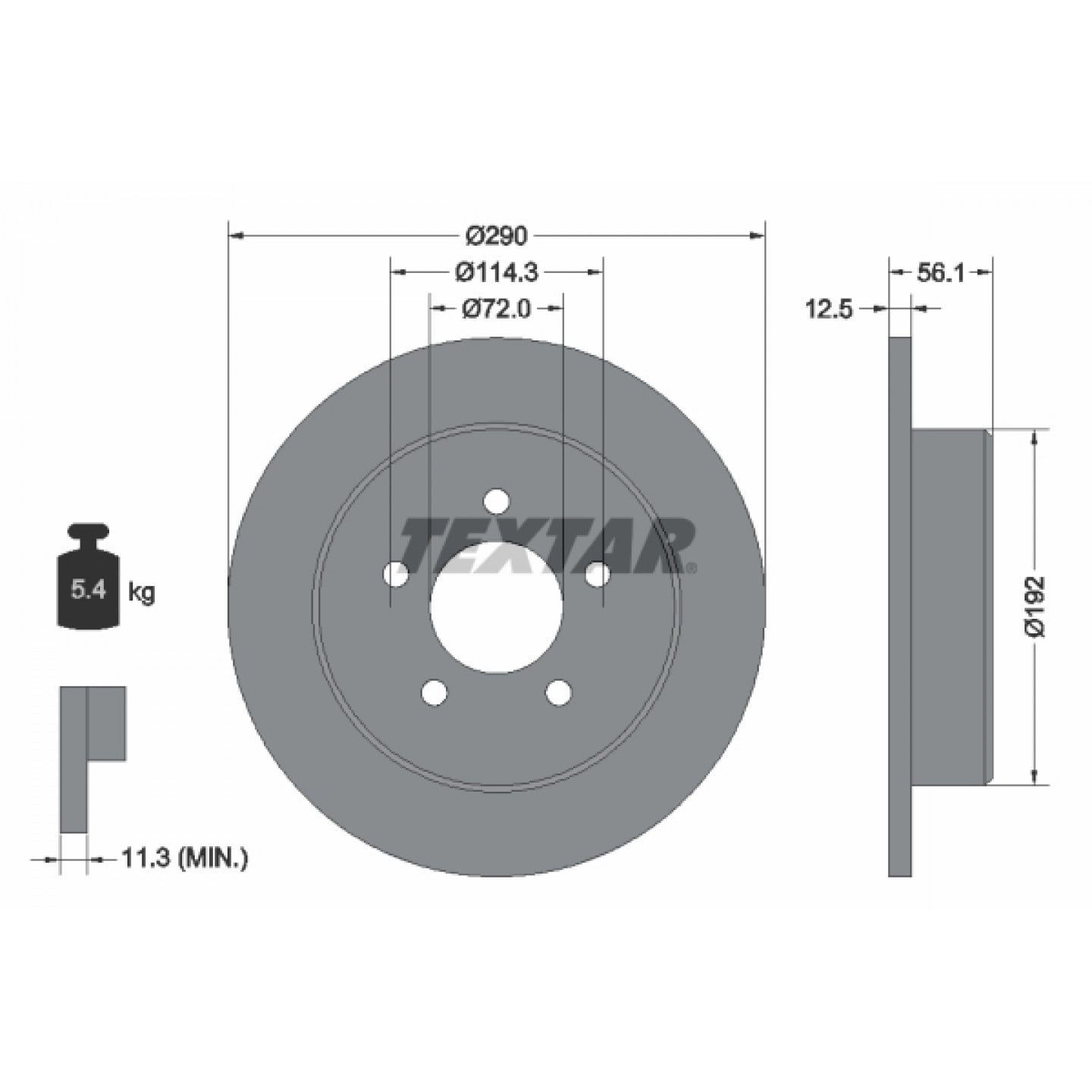 Bremsscheibe TEXTAR 92108400