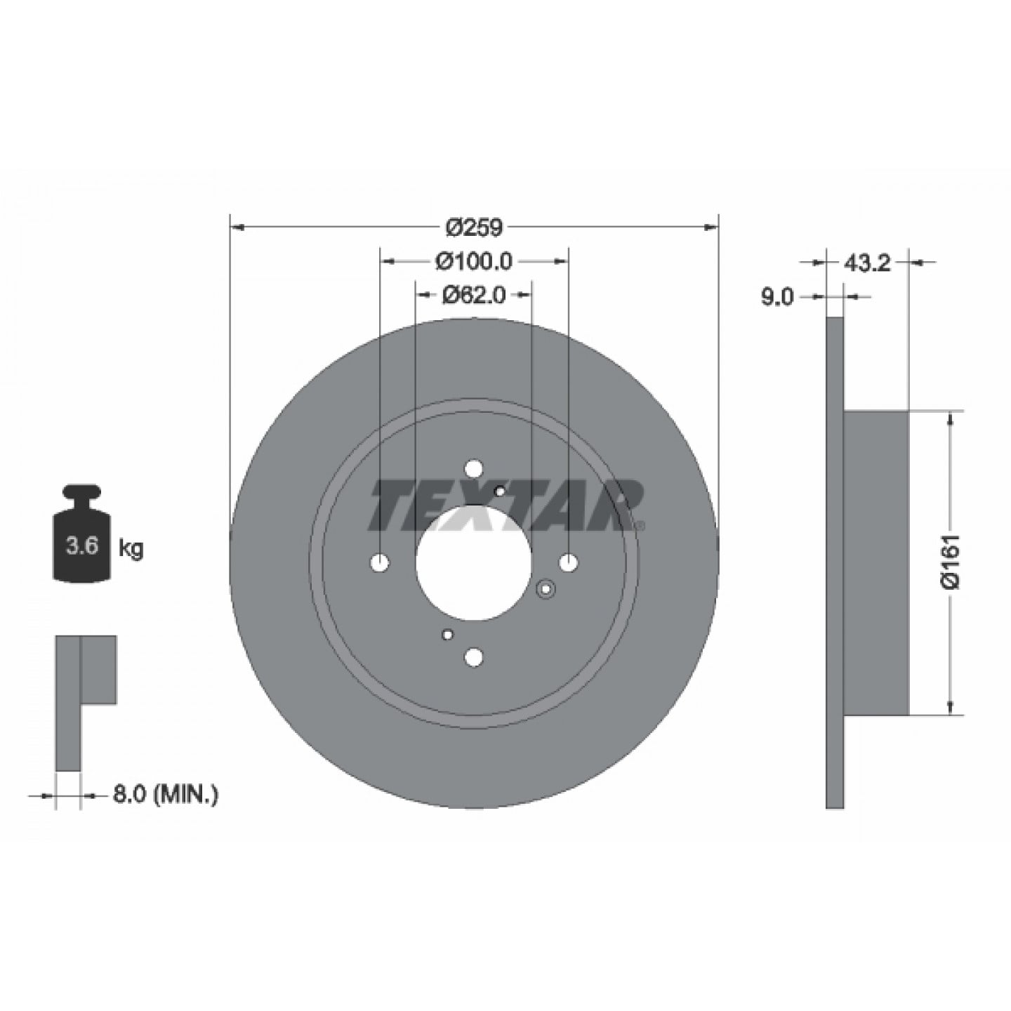 Bremsscheibe TEXTAR 92231403