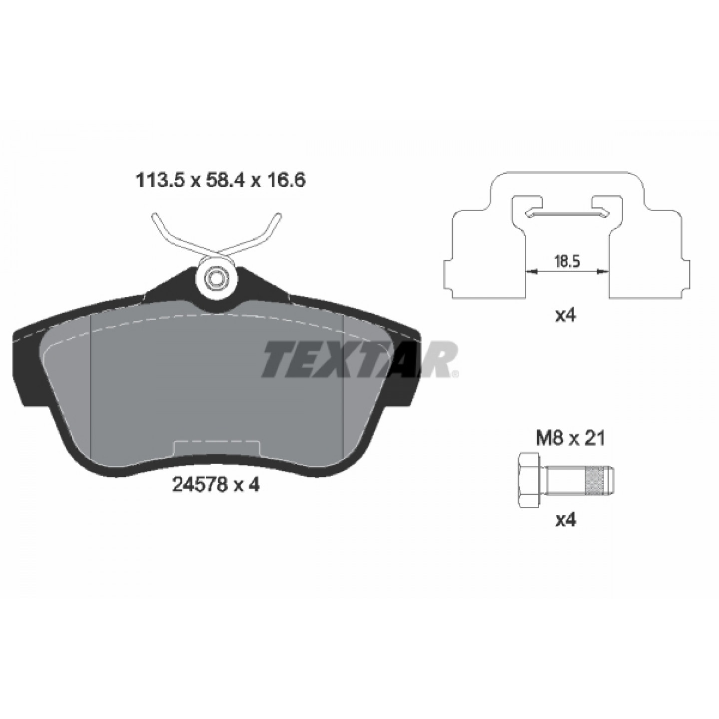 Bremseklodser TEXTAR 2457801