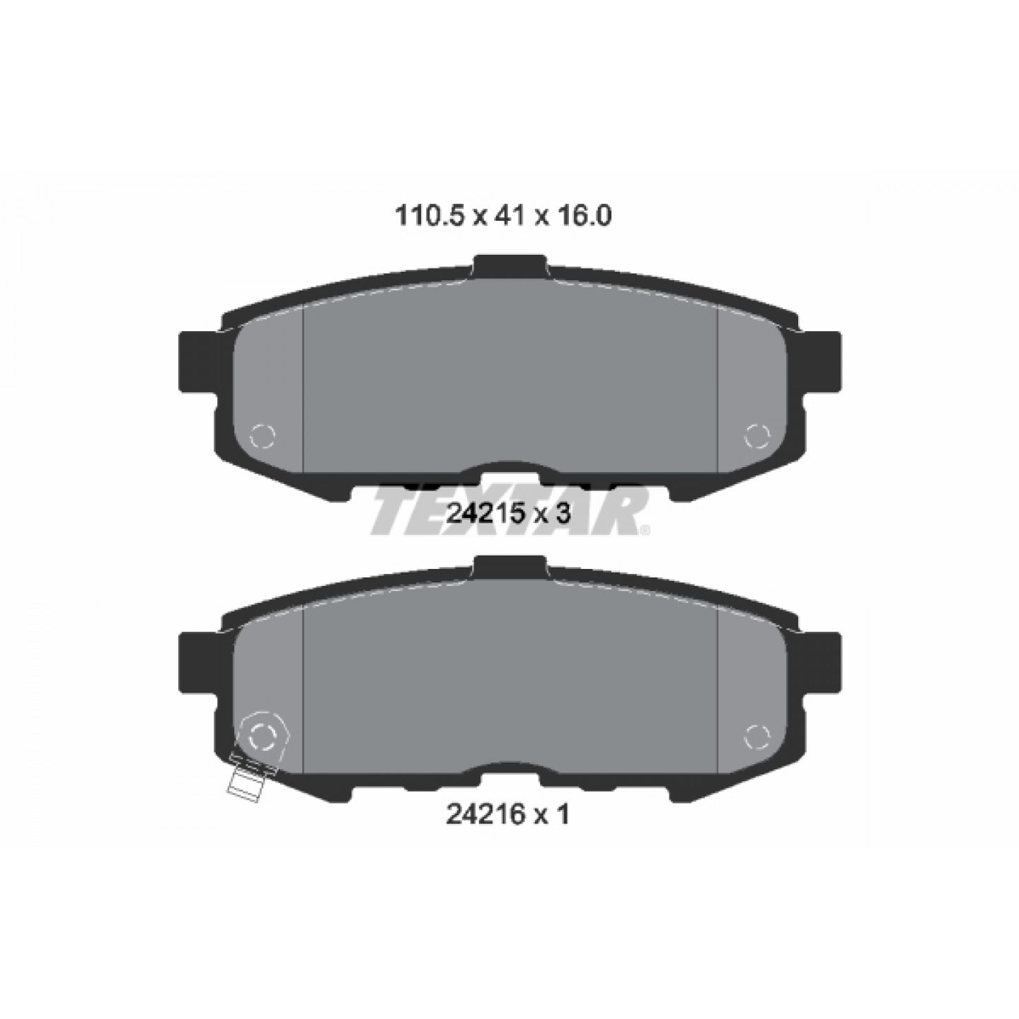 Bremseklodser TEXTAR 2421501