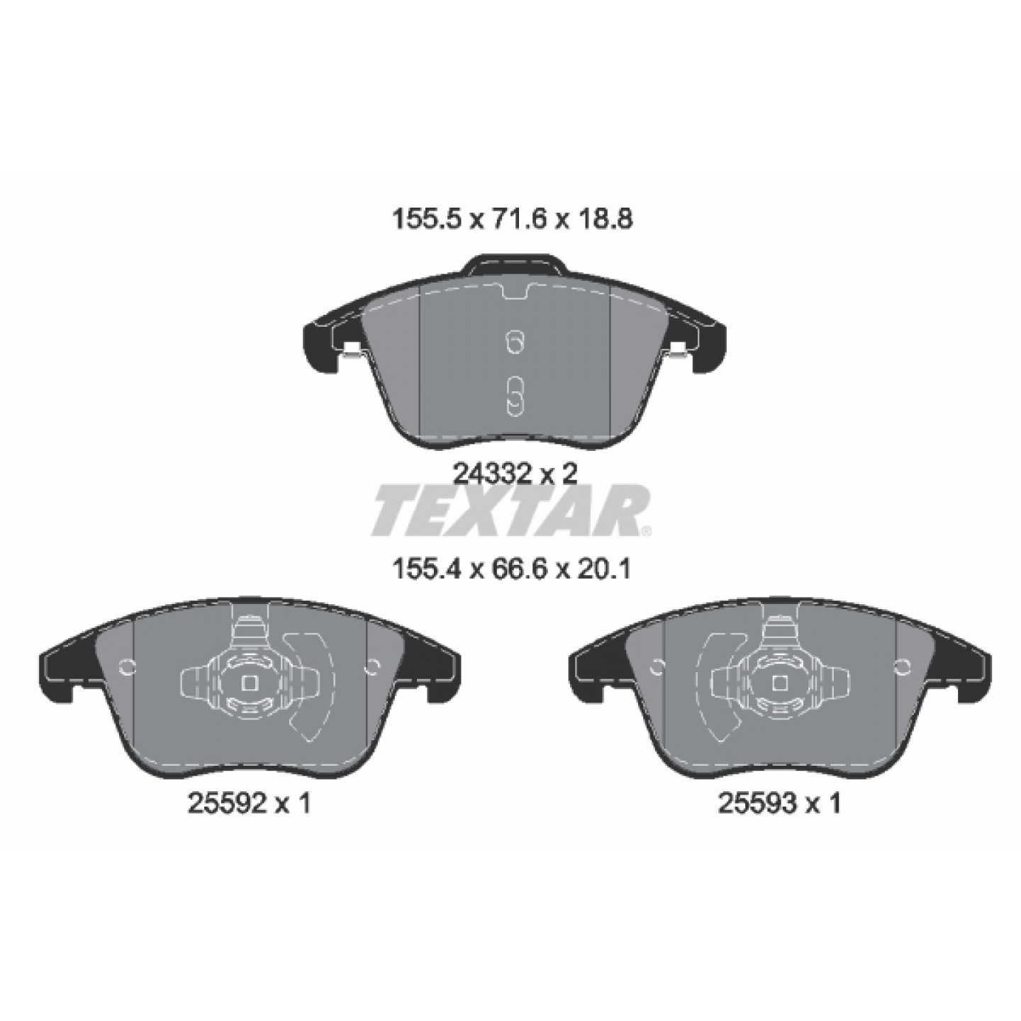 Bremseklodser TEXTAR 2433205