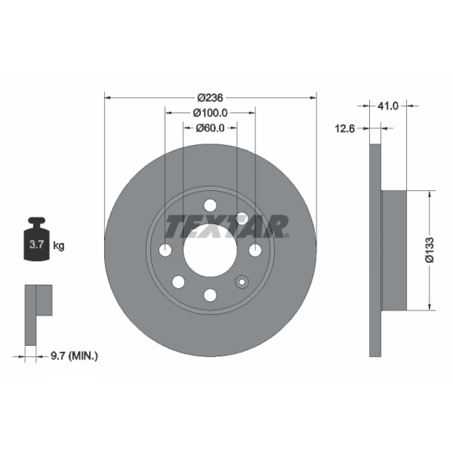 Bremsscheibe TEXTAR 92020903