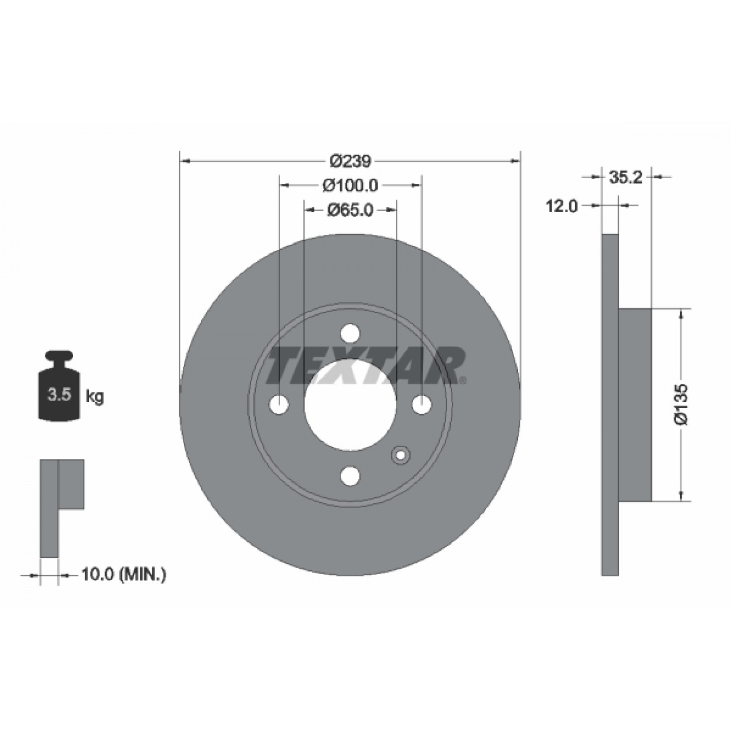 Bremsscheibe TEXTAR 92010603