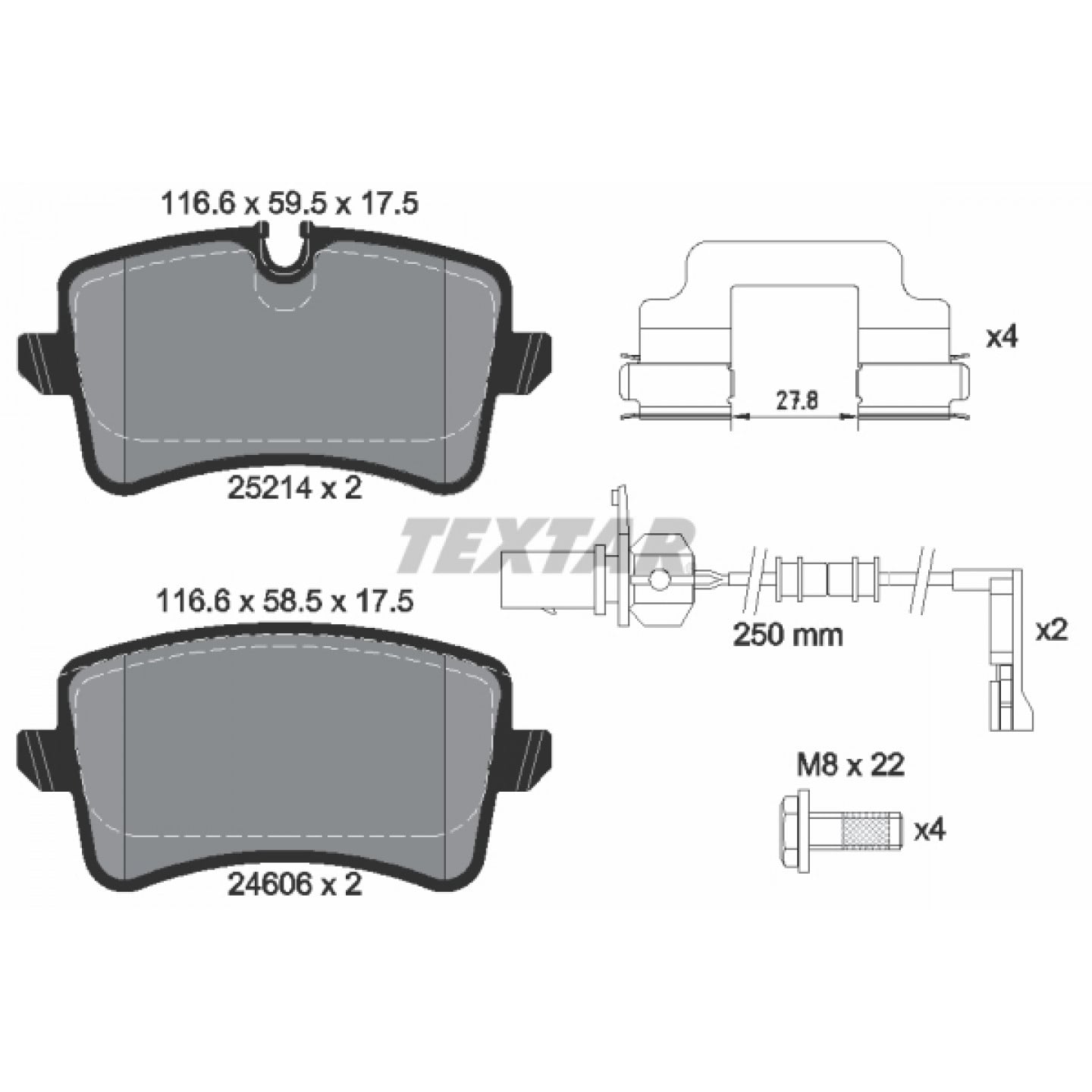 Bremseklodser TEXTAR 2521404