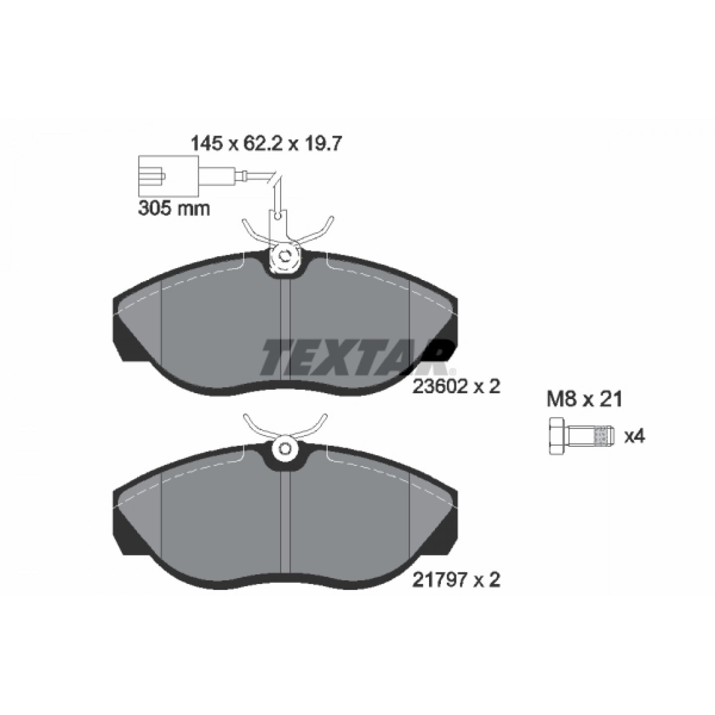 Bremseklodser TEXTAR 2360201