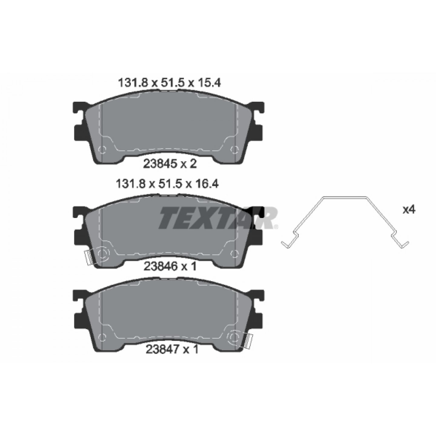 Bremseklodser TEXTAR 2384504