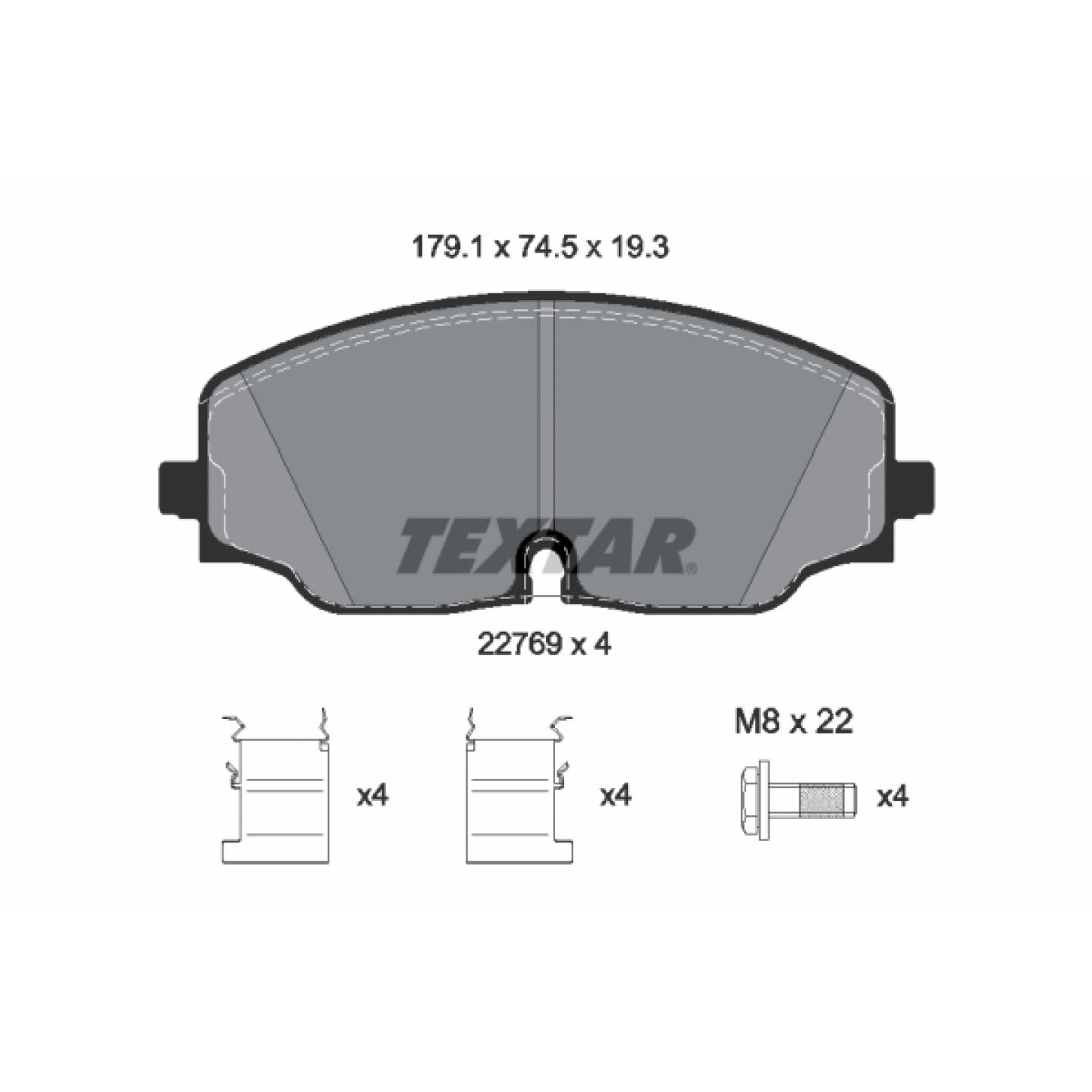 Bremseklodser TEXTAR 2276901
