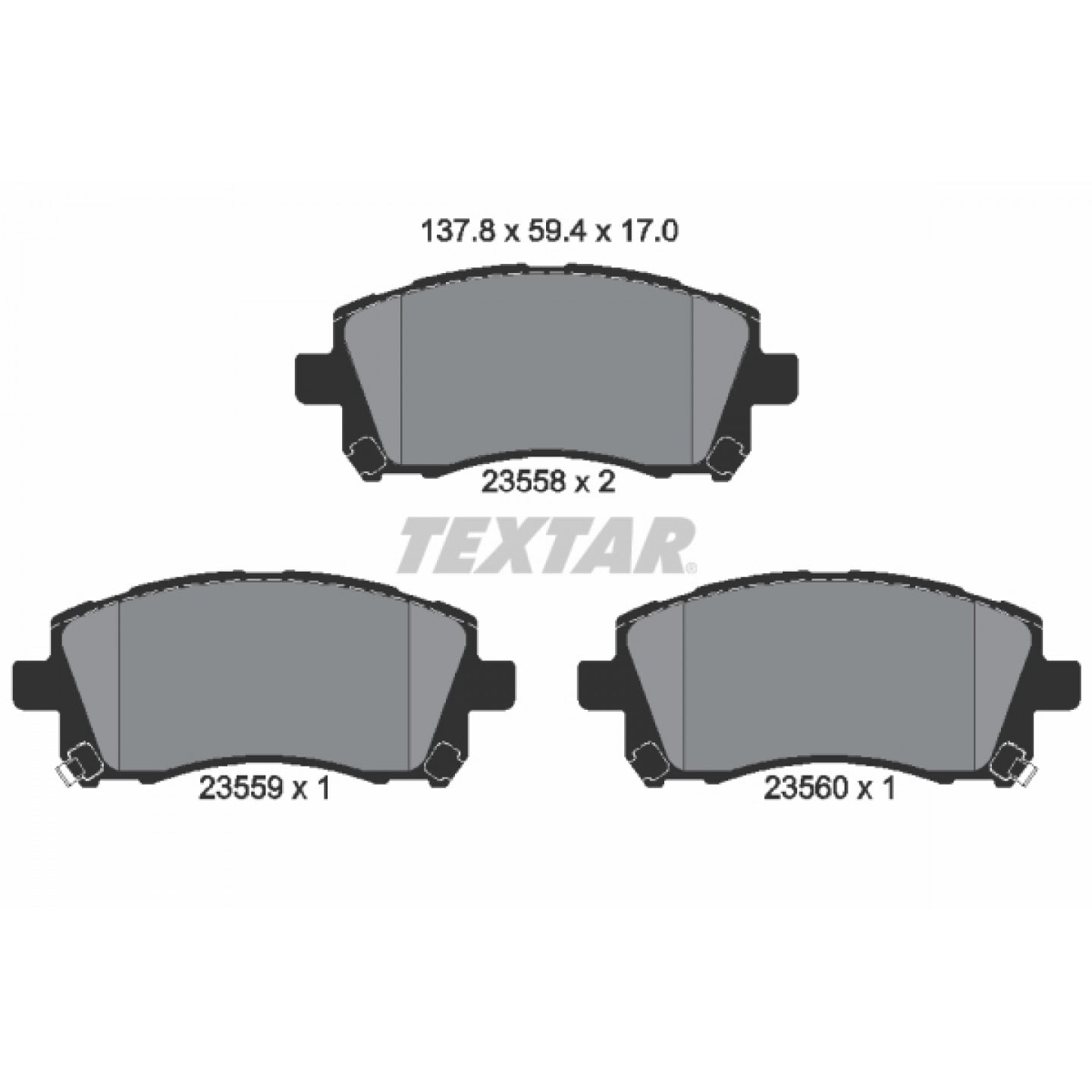Bremseklodser TEXTAR 2355802