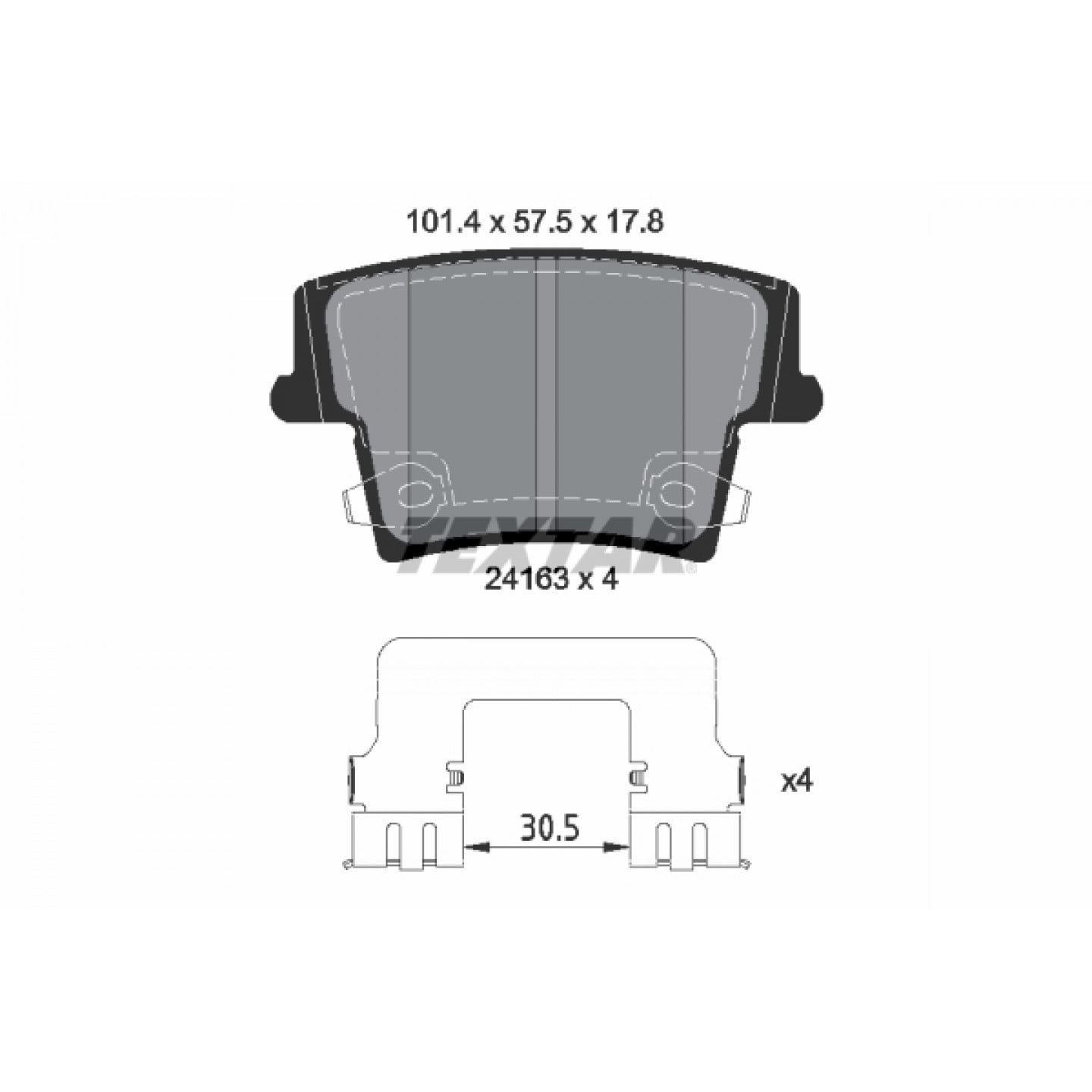 Bremseklodser TEXTAR 2416303