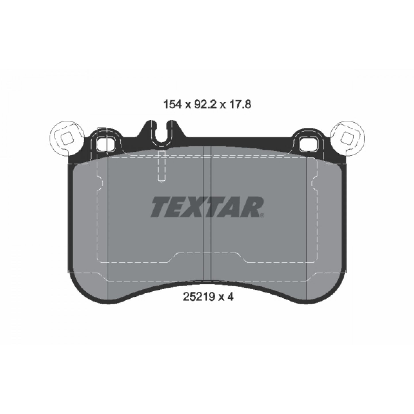 Kit de plaquettes de frein, frein à disque TEXTAR 2521902