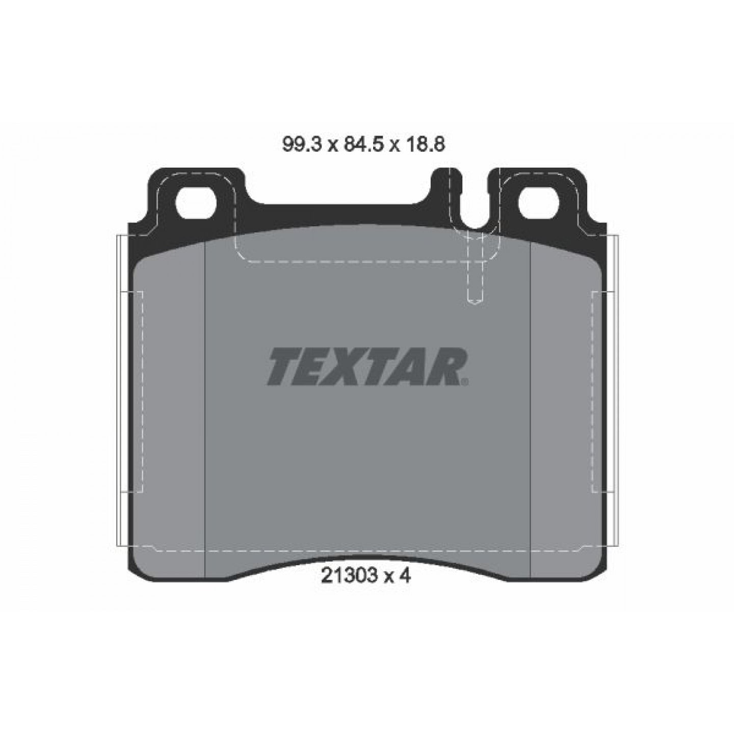 Kit de plaquettes de frein, frein à disque TEXTAR 2130304