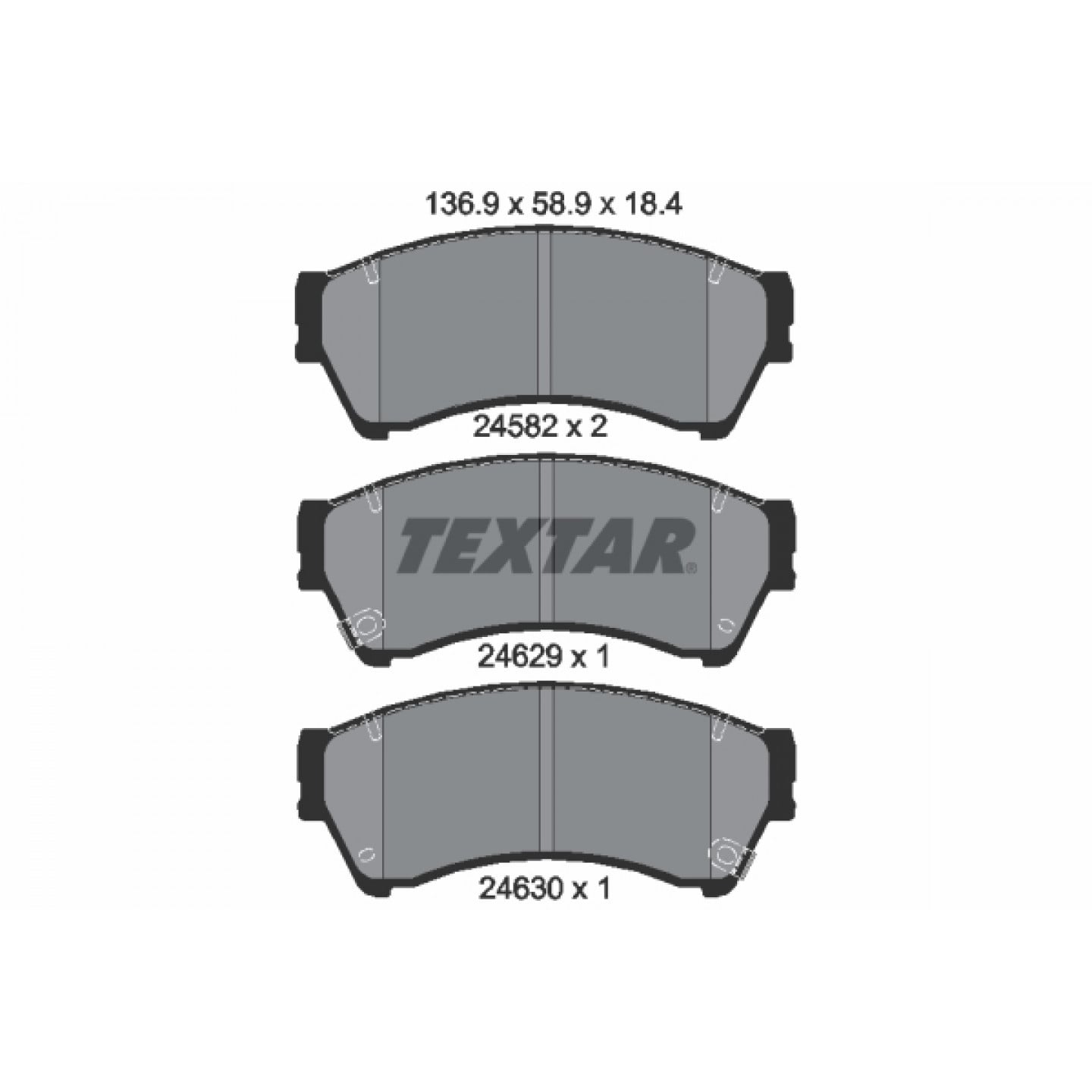 Bremseklodser TEXTAR 2458202