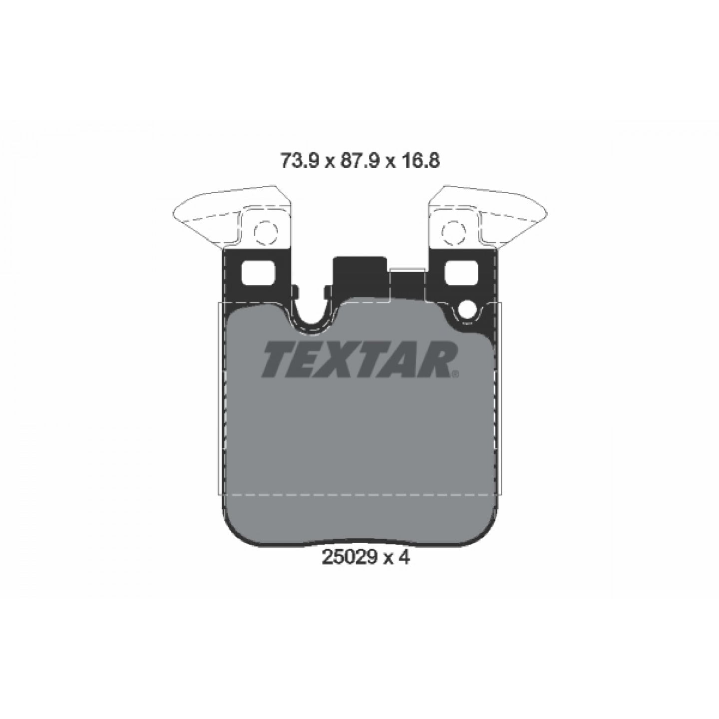 Kit de plaquettes de frein, frein à disque TEXTAR 2502901