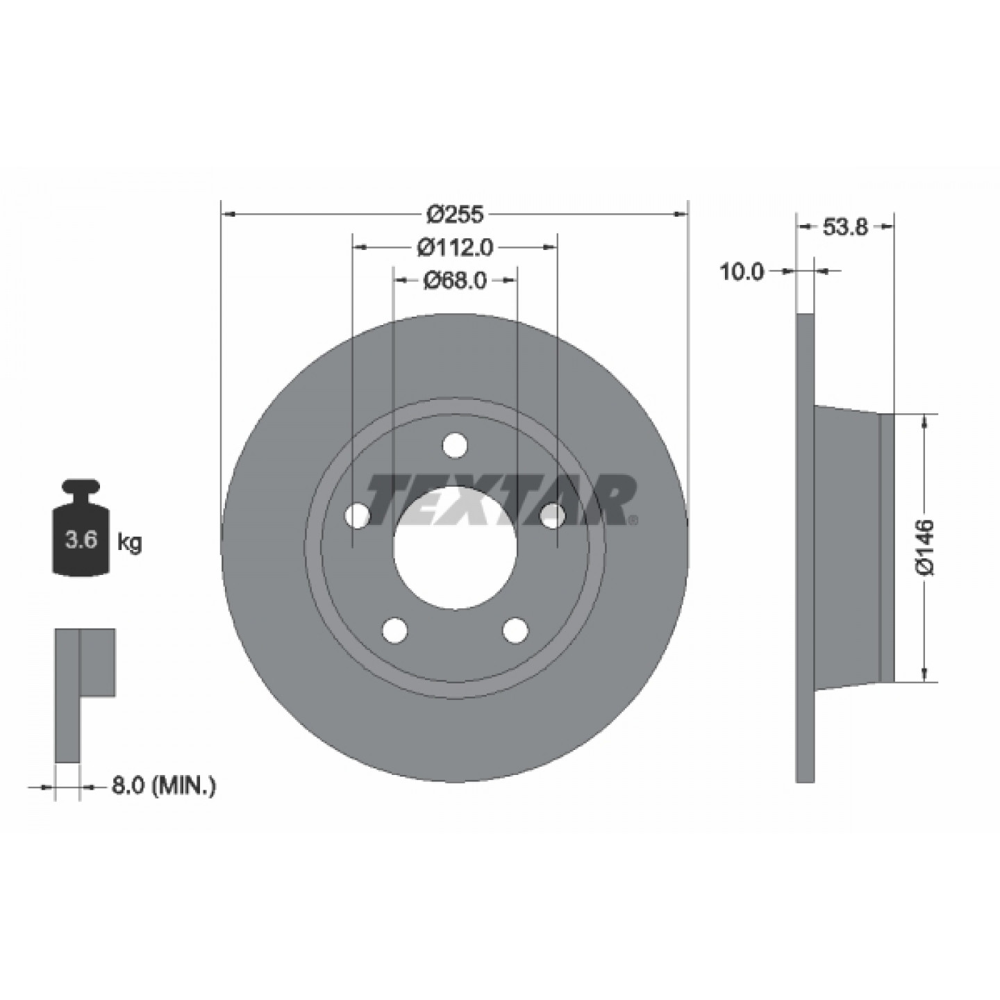 Bremsscheibe TEXTAR 92104103