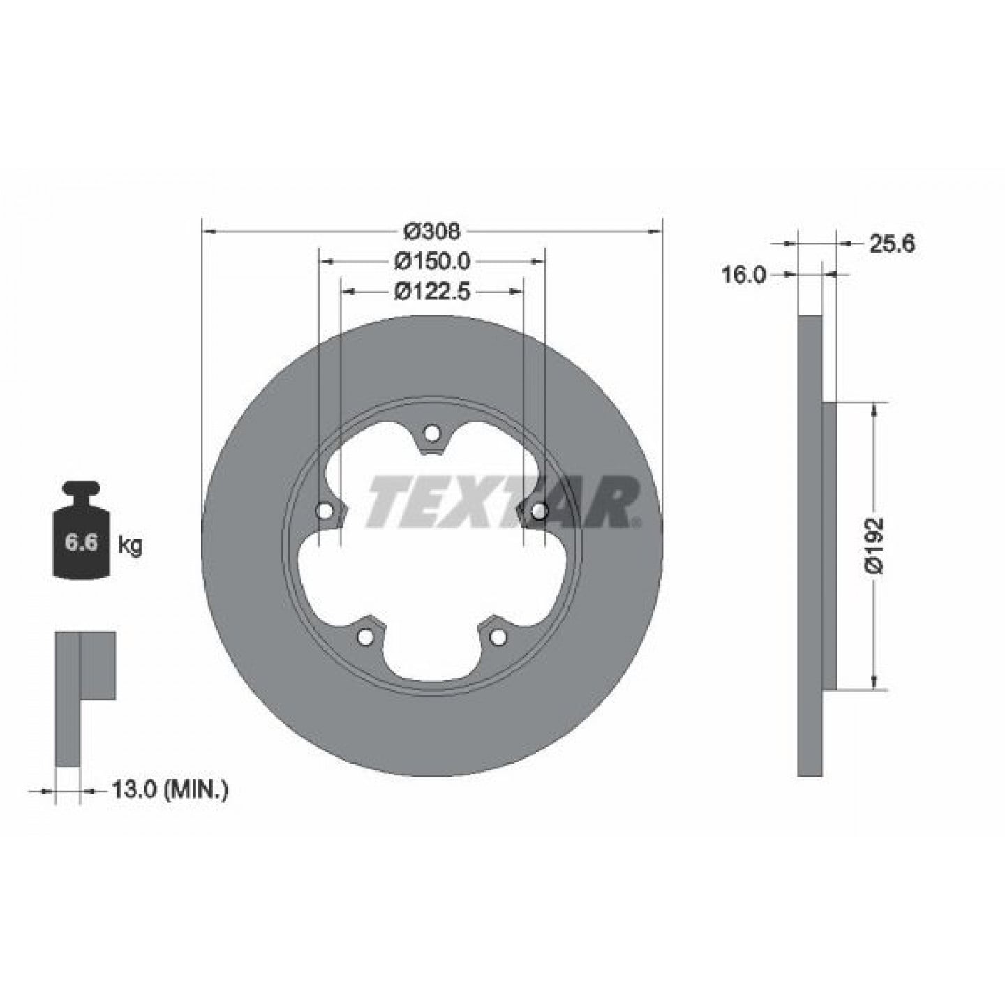 Remschijf TEXTAR 92274103