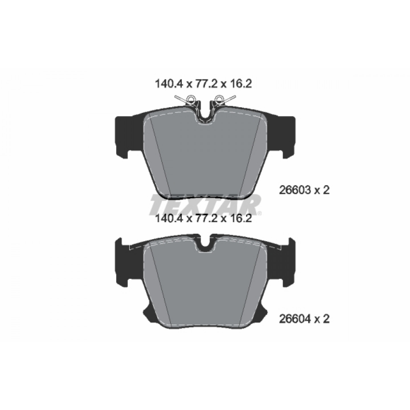 Bremsbelagsatz, Scheibenbremse TEXTAR 2660301